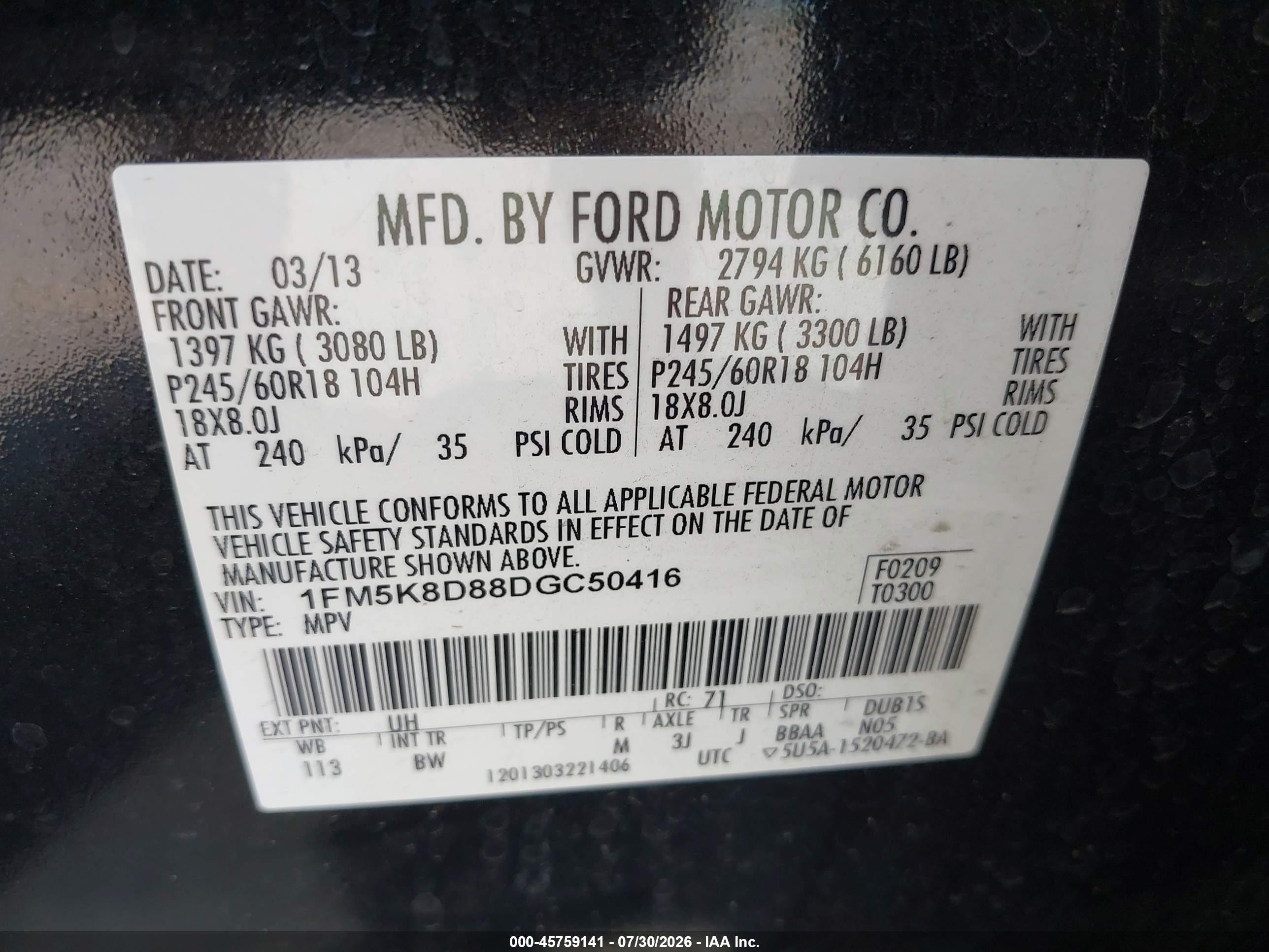 2013 Ford Explorer Xlt Черный vin: 1FM5K8D88DGC50416