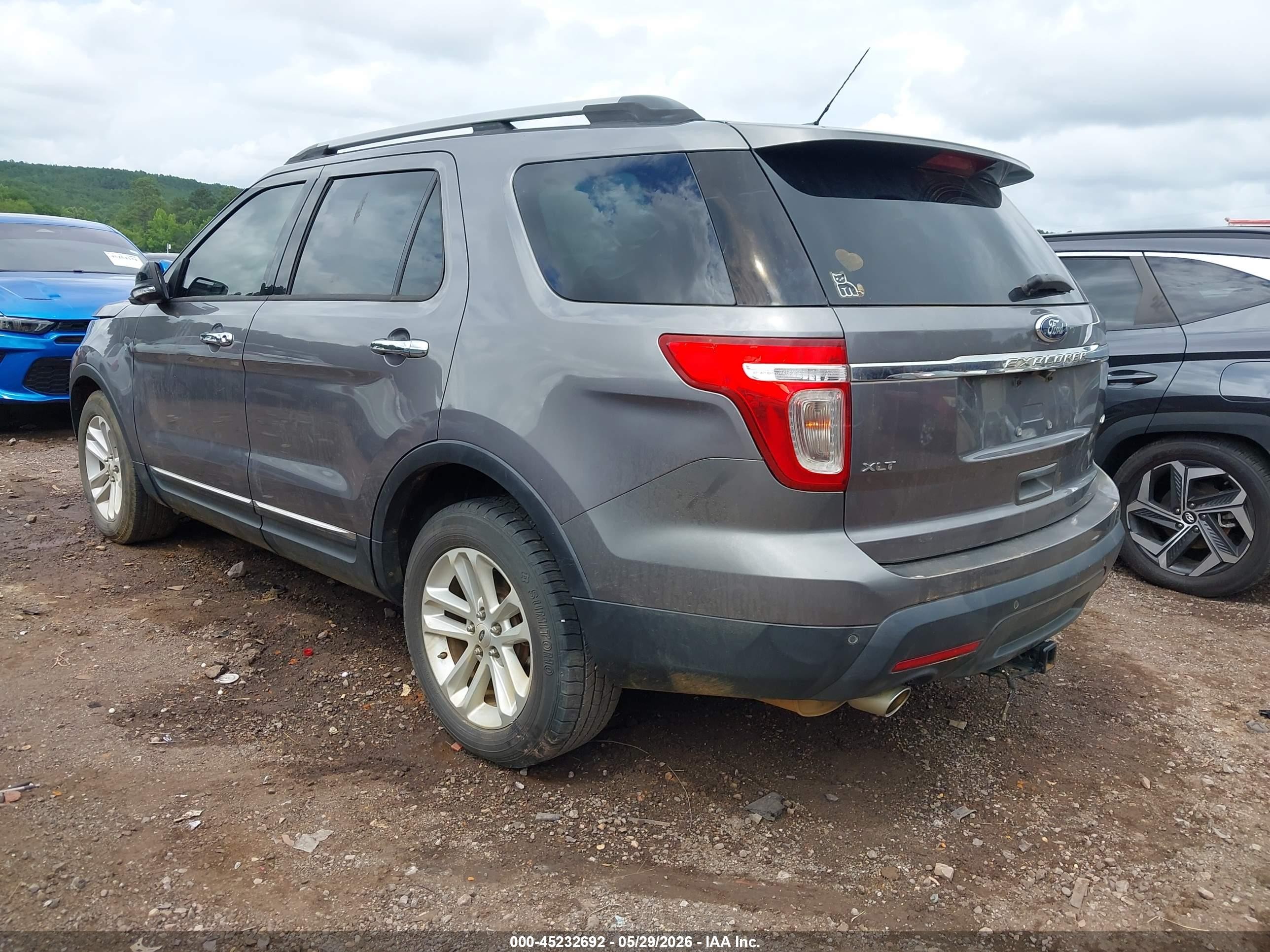 2013 Ford Explorer Xlt Gray vin: 1FM5K8D88DGC52960