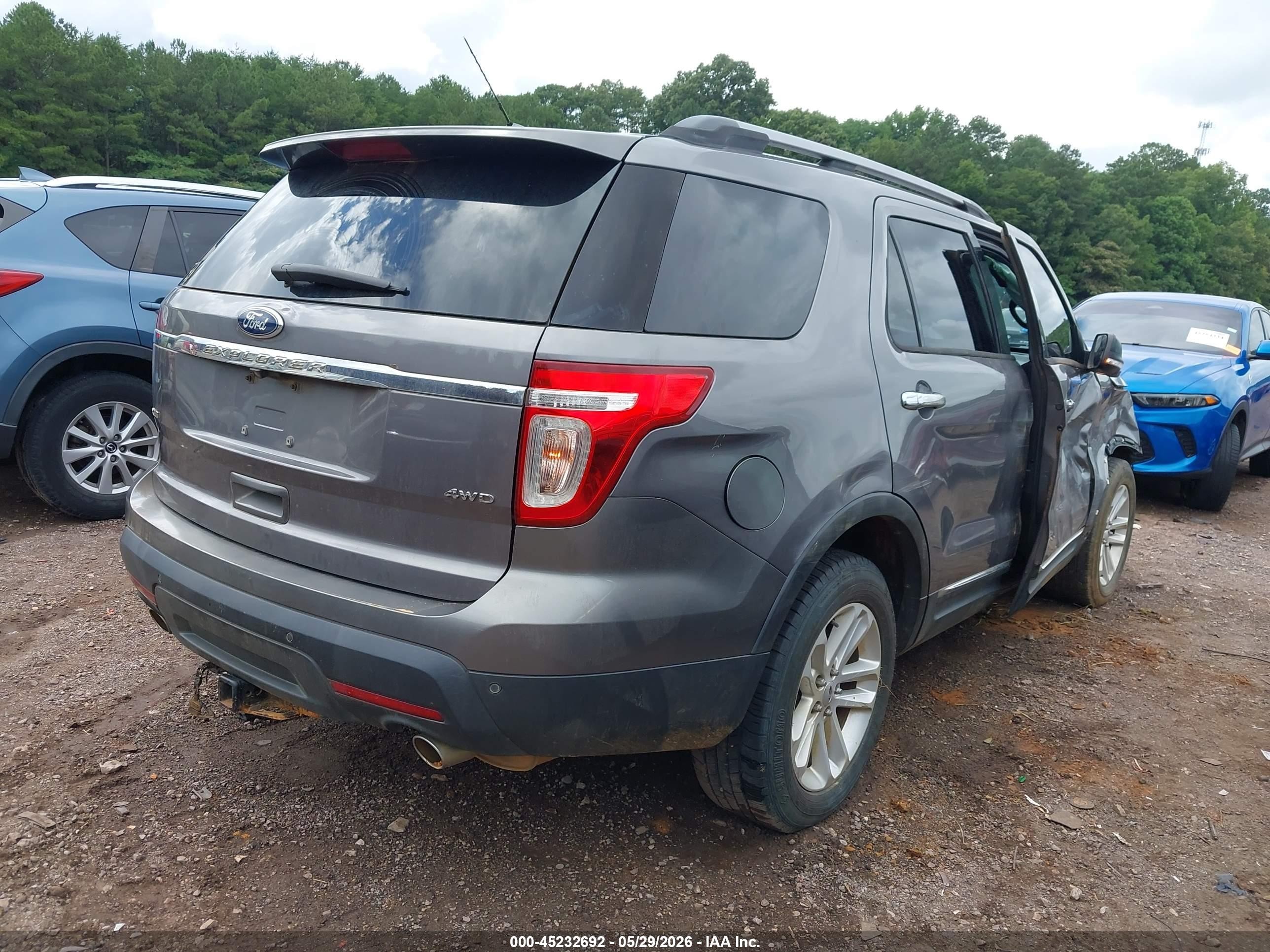 2013 Ford Explorer Xlt Gray vin: 1FM5K8D88DGC52960