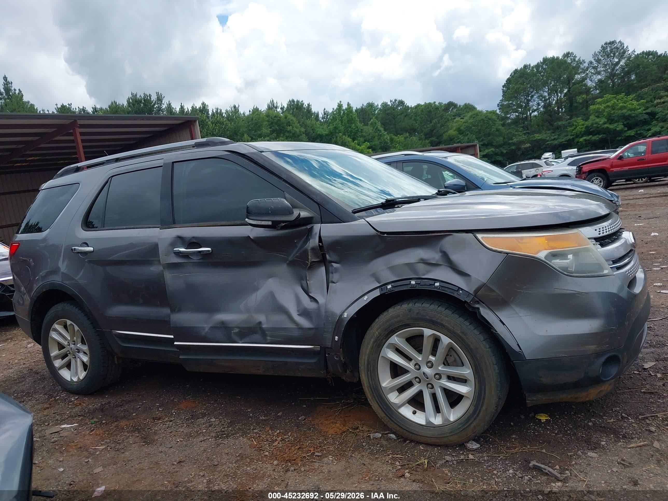 2013 Ford Explorer Xlt Gray vin: 1FM5K8D88DGC52960