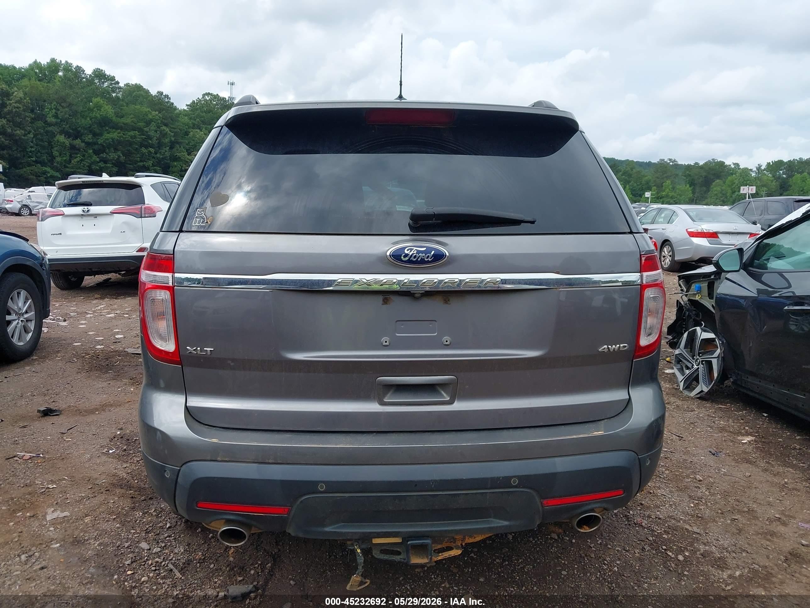 2013 Ford Explorer Xlt Gray vin: 1FM5K8D88DGC52960