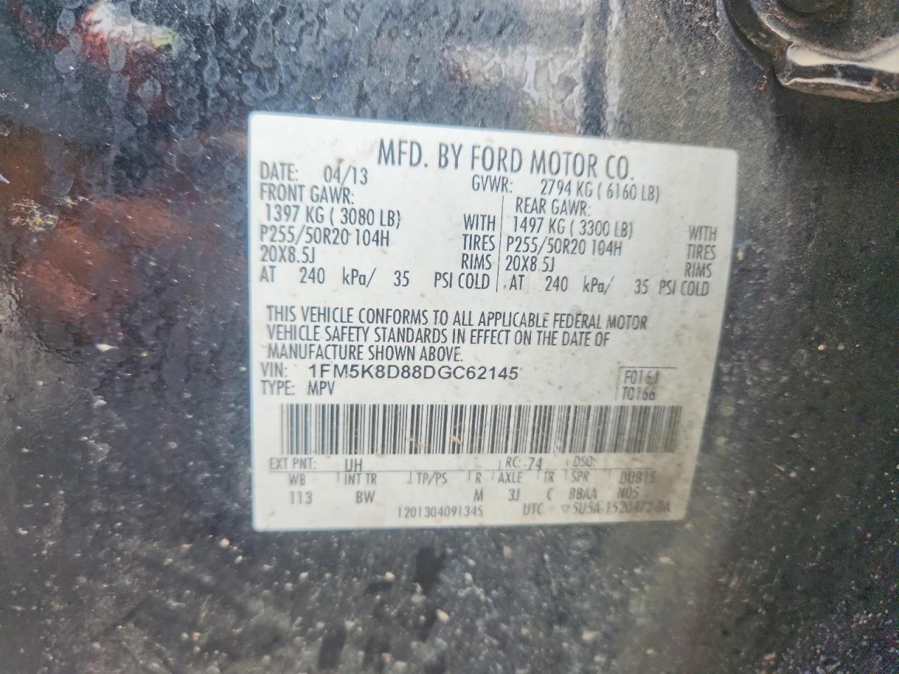 2013 Ford Explorer Xlt Черный vin: 1FM5K8D88DGC62145