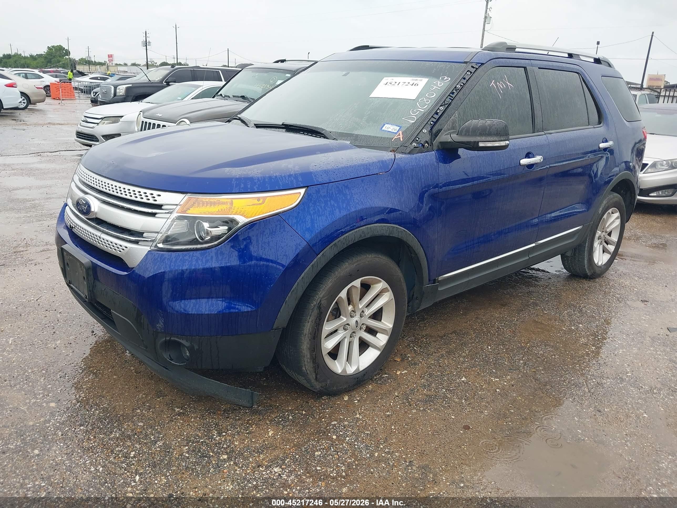 2013 Ford Explorer Xlt Blue vin: 1FM5K8D88DGC80483