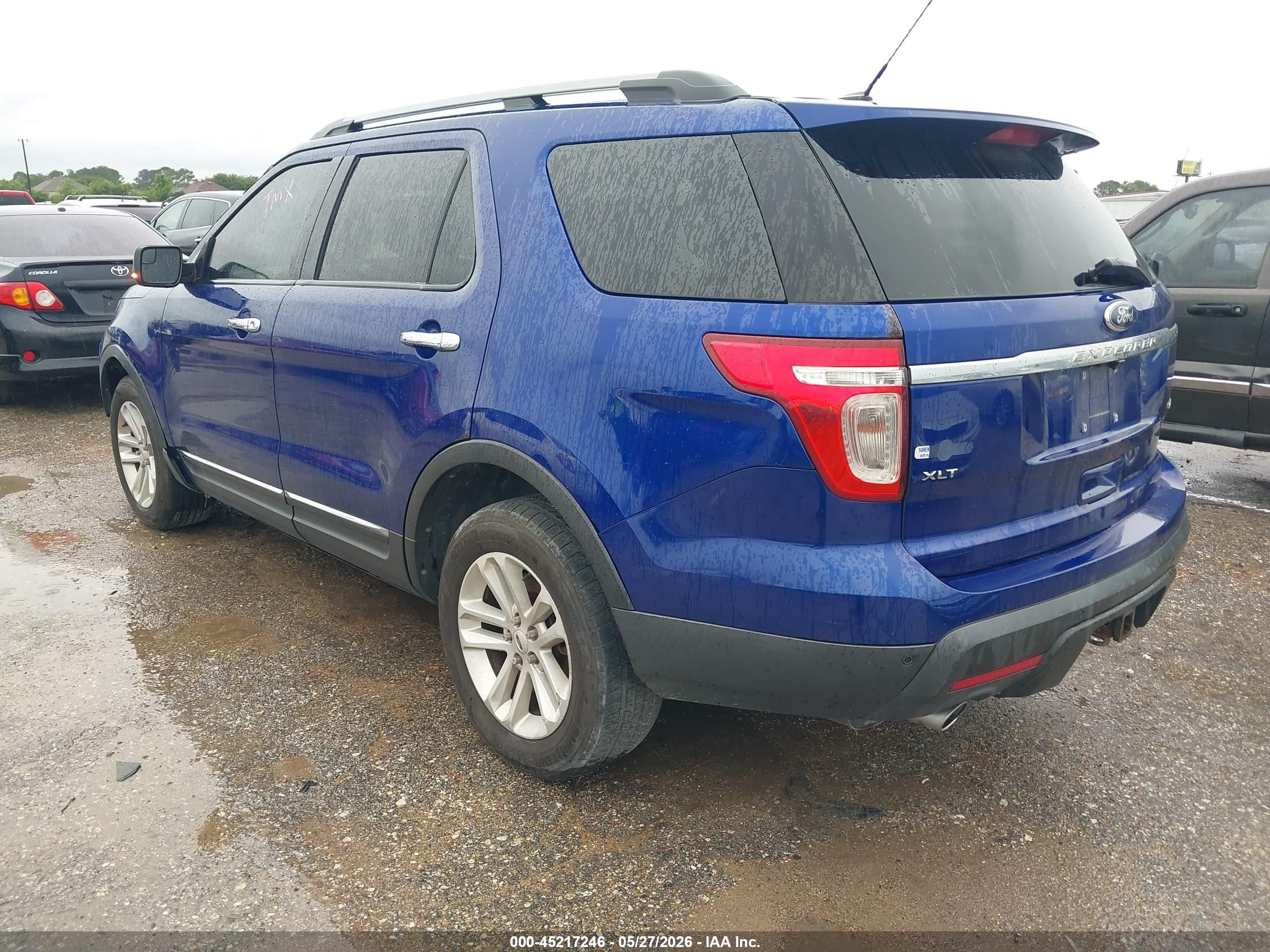 2013 Ford Explorer Xlt Blue vin: 1FM5K8D88DGC80483