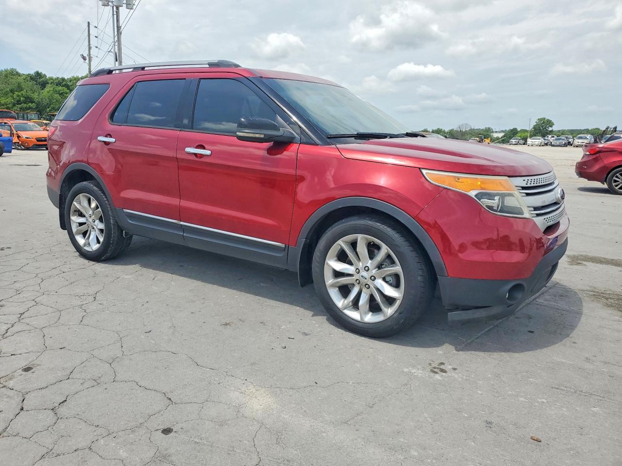 2014 Ford Explorer Xlt Red vin: 1FM5K8D88EGA88336
