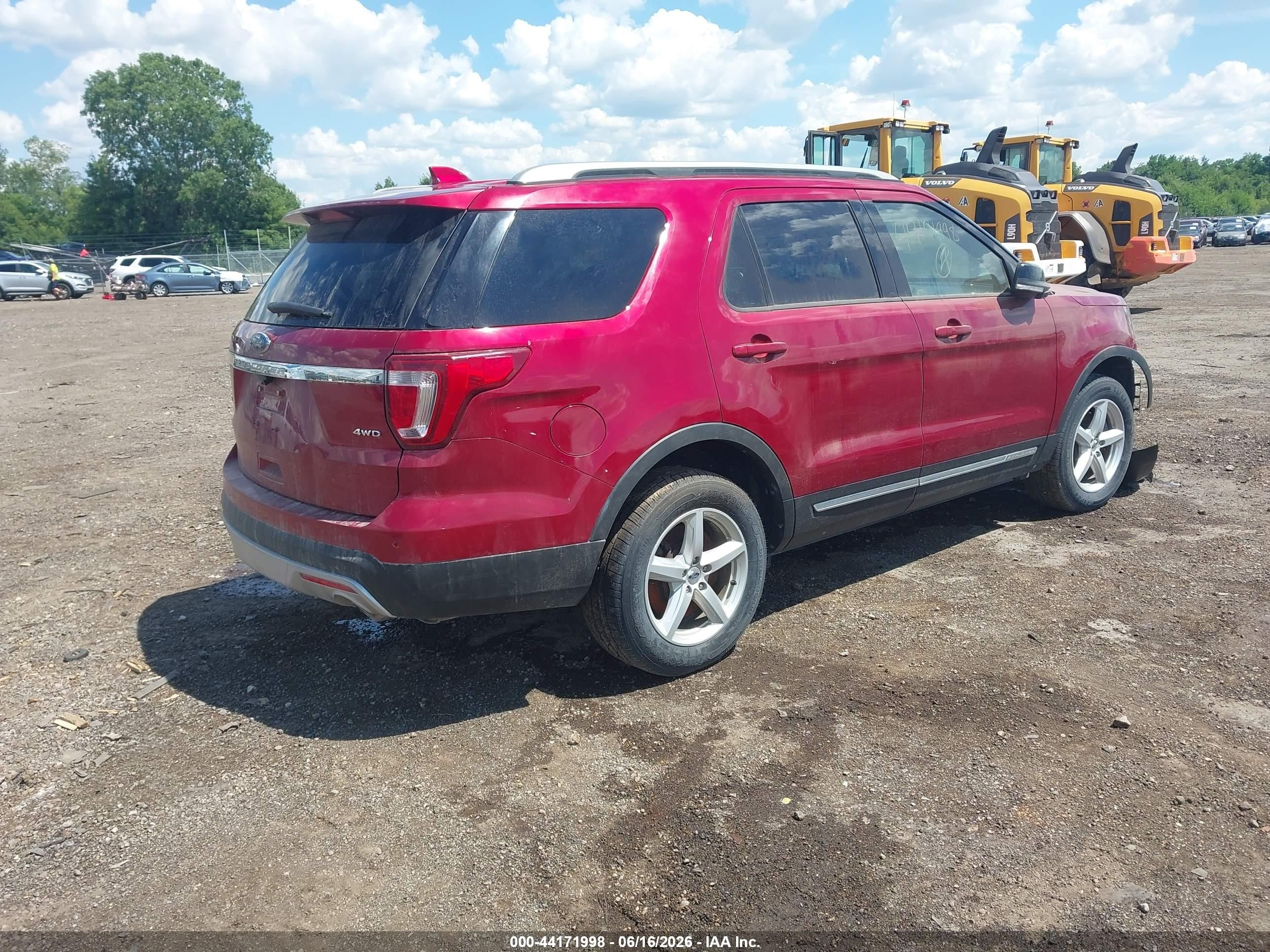 2017 Ford Explorer Xlt Красный vin: 1FM5K8D88HGD52725