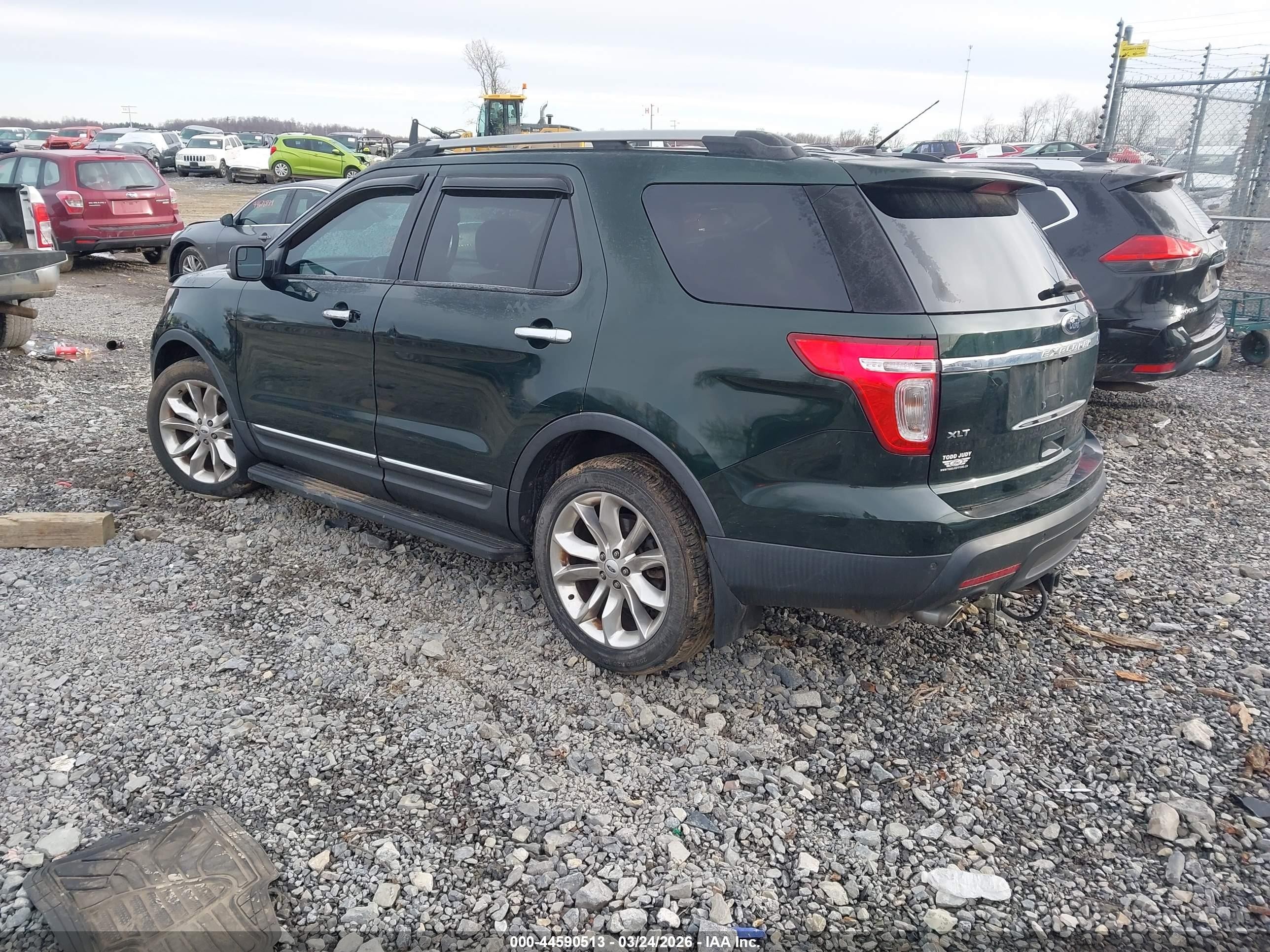 2013 Ford Explorer Xlt Green vin: 1FM5K8D89DGA01400