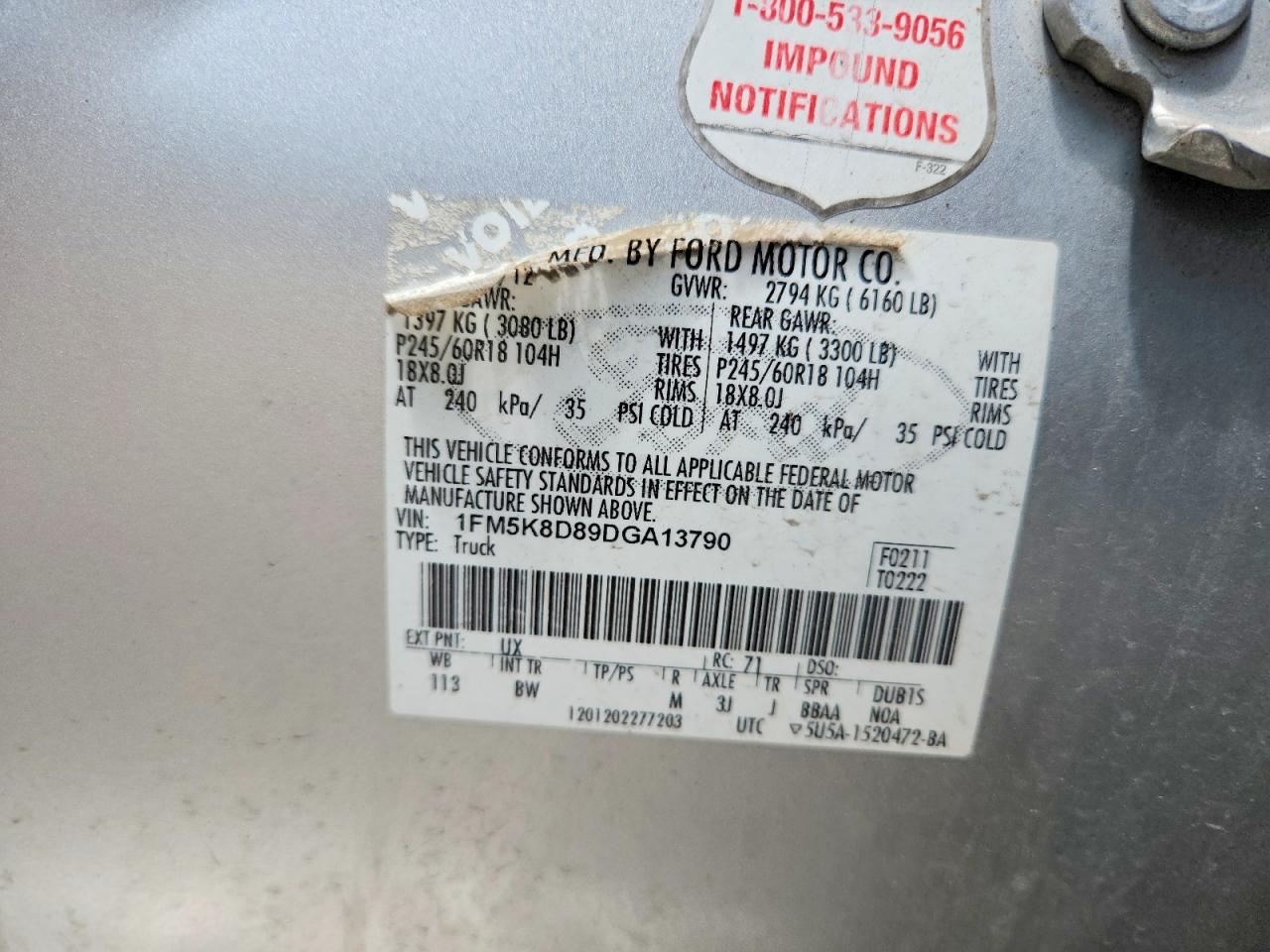 2013 Ford Explorer Xlt Silver vin: 1FM5K8D89DGA13790