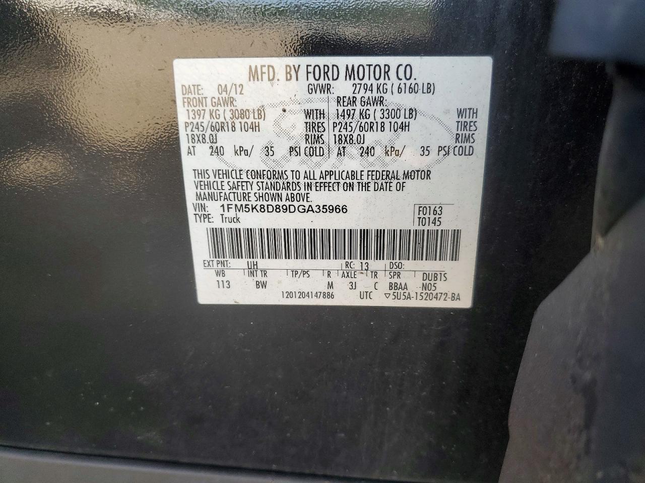 2013 Ford Explorer Xlt Черный vin: 1FM5K8D89DGA35966
