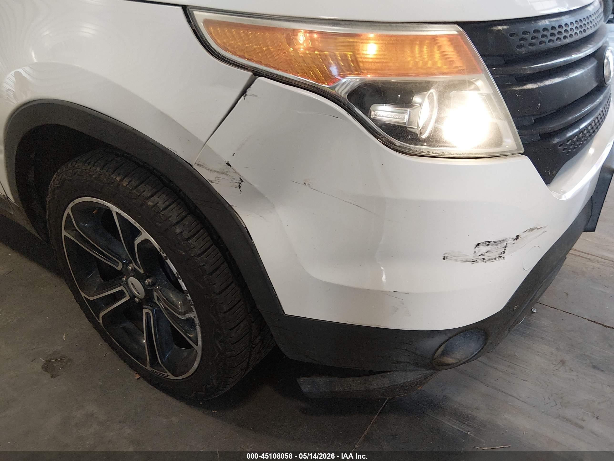 2014 Ford Explorer Xlt White vin: 1FM5K8D89EGA14620