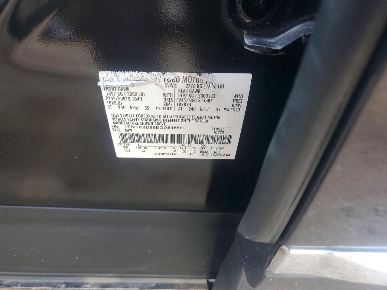 2014 Ford Explorer Xlt Black vin: 1FM5K8D89EGA61856