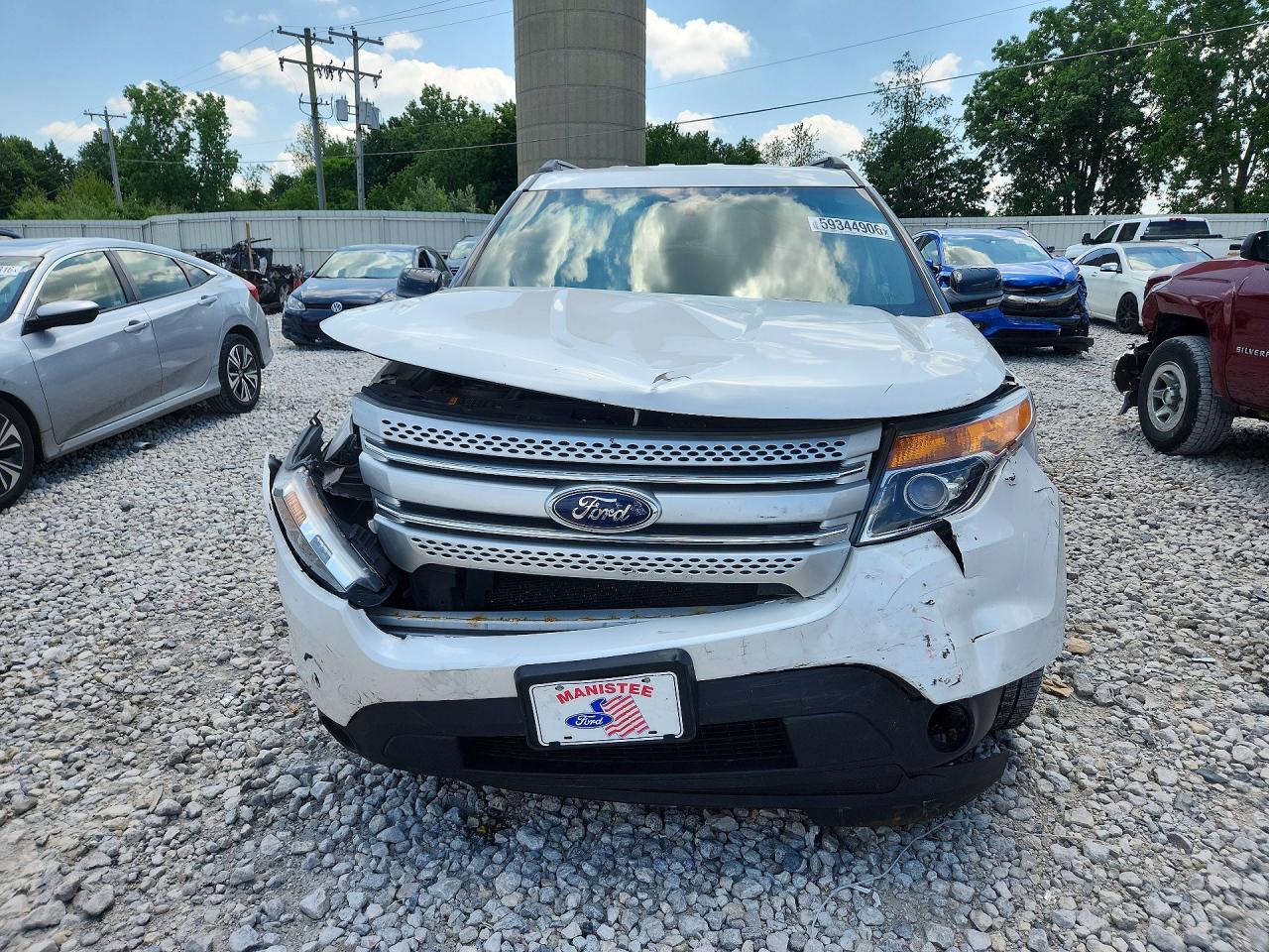 2014 Ford Explorer Xlt White vin: 1FM5K8D89EGA79452