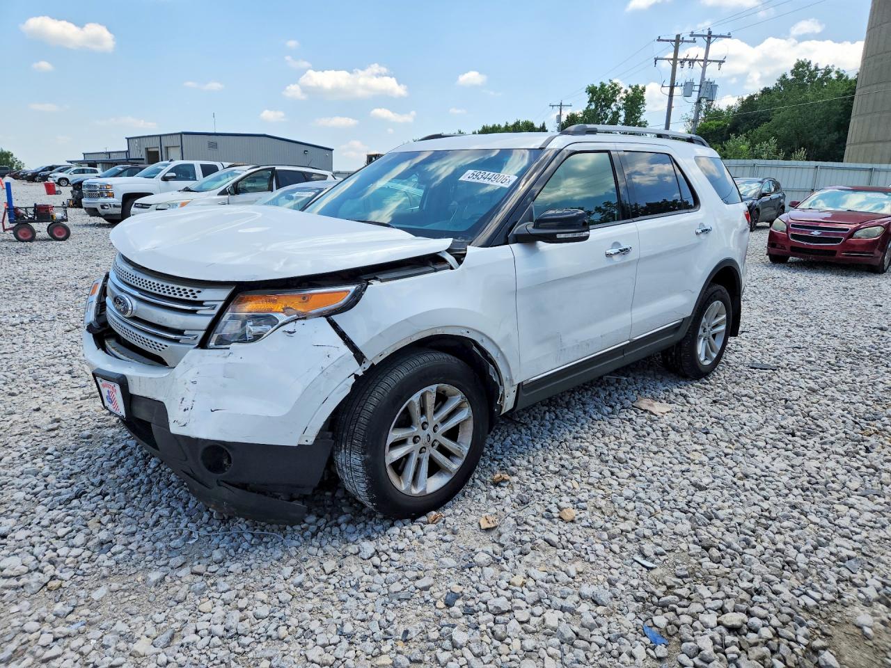 2014 Ford Explorer Xlt White vin: 1FM5K8D89EGA79452
