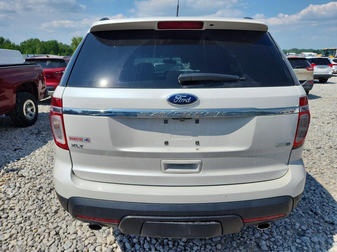2014 Ford Explorer Xlt White vin: 1FM5K8D89EGA79452