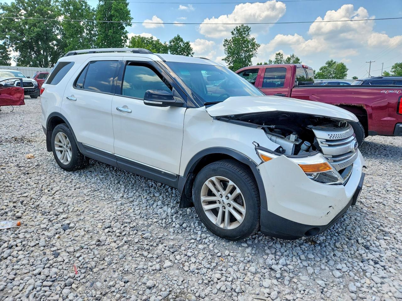 2014 Ford Explorer Xlt White vin: 1FM5K8D89EGA79452