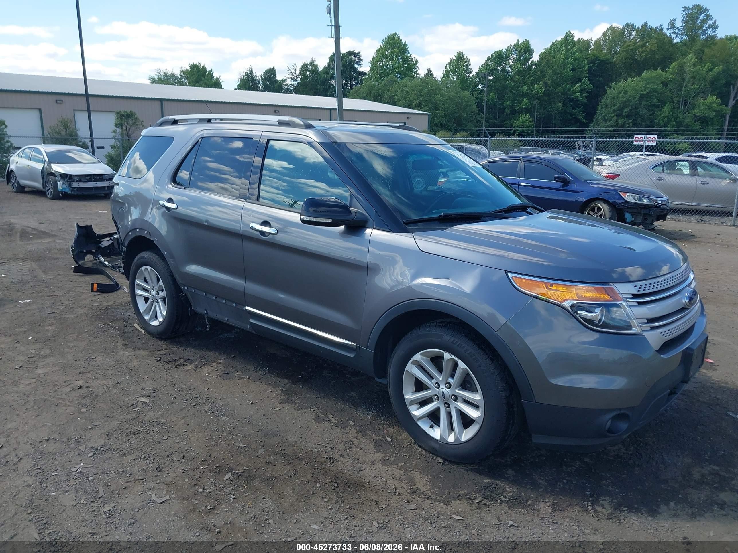 2014 Ford Explorer Xlt Gray vin: 1FM5K8D89EGA86174