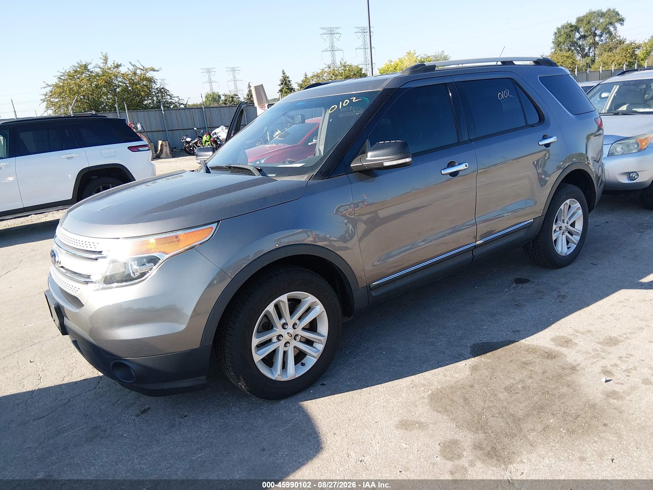2014 Ford Explorer Xlt Gray vin: 1FM5K8D89EGA99250