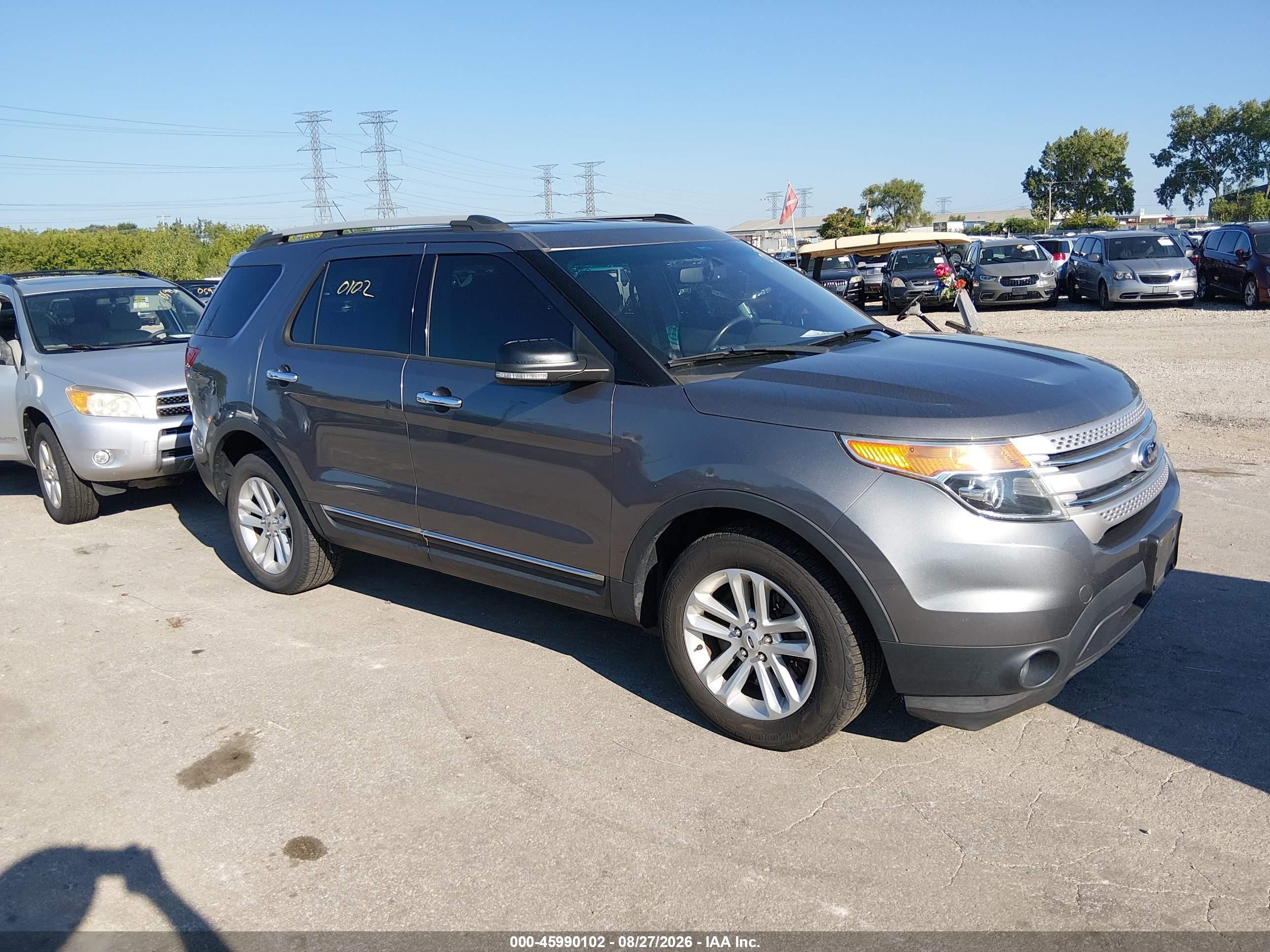 2014 Ford Explorer Xlt Gray vin: 1FM5K8D89EGA99250