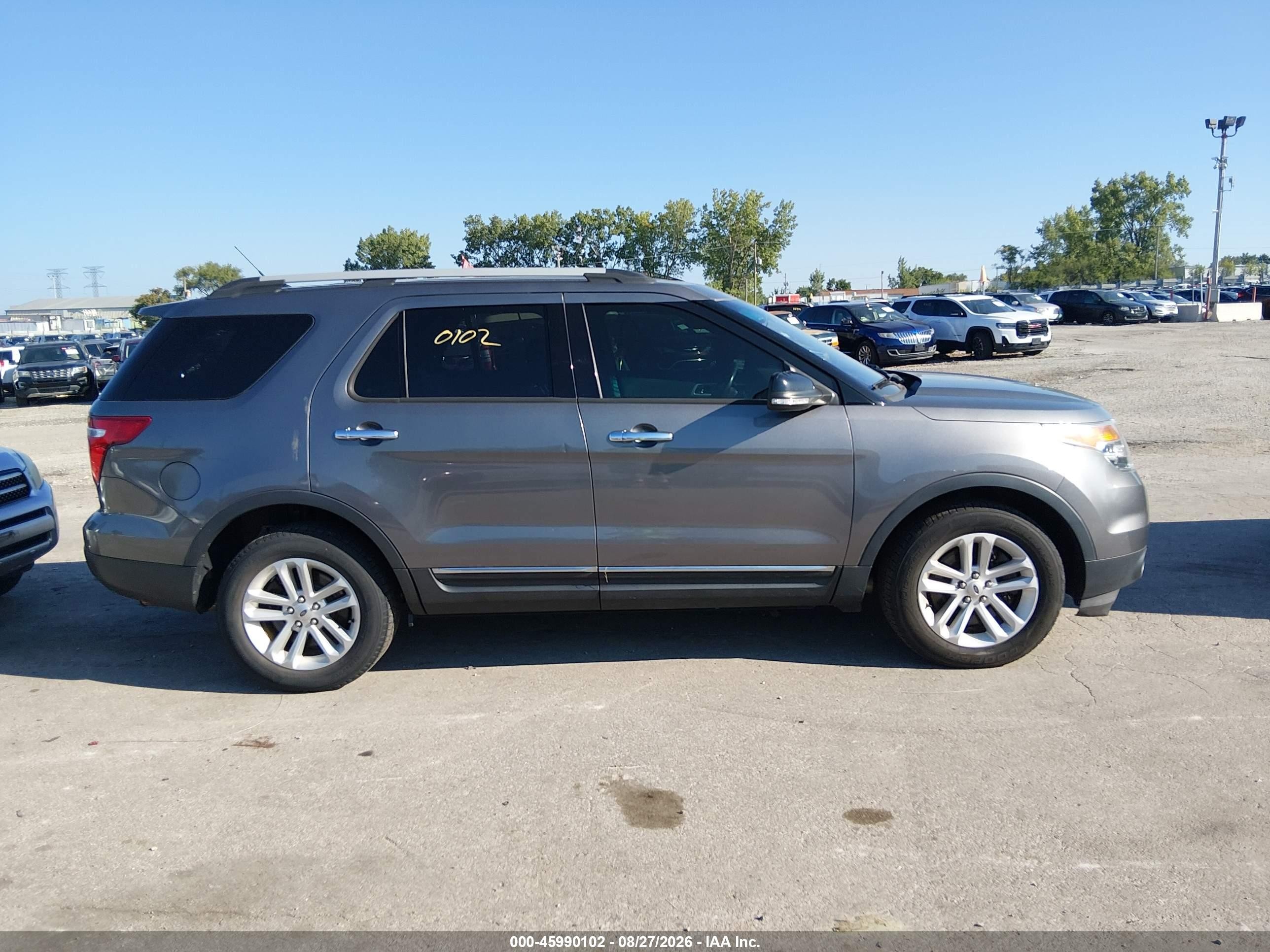 2014 Ford Explorer Xlt Gray vin: 1FM5K8D89EGA99250