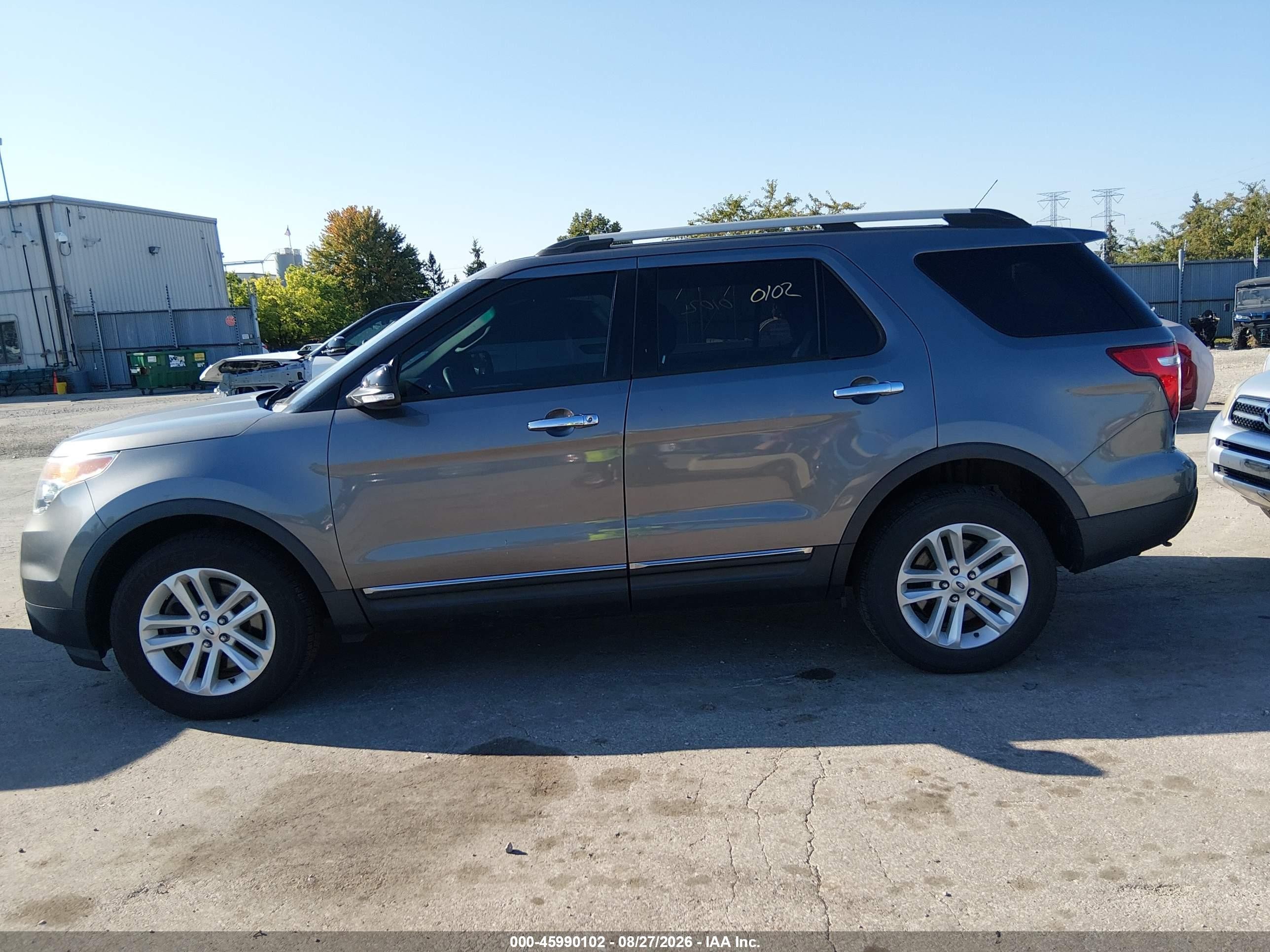 2014 Ford Explorer Xlt Gray vin: 1FM5K8D89EGA99250