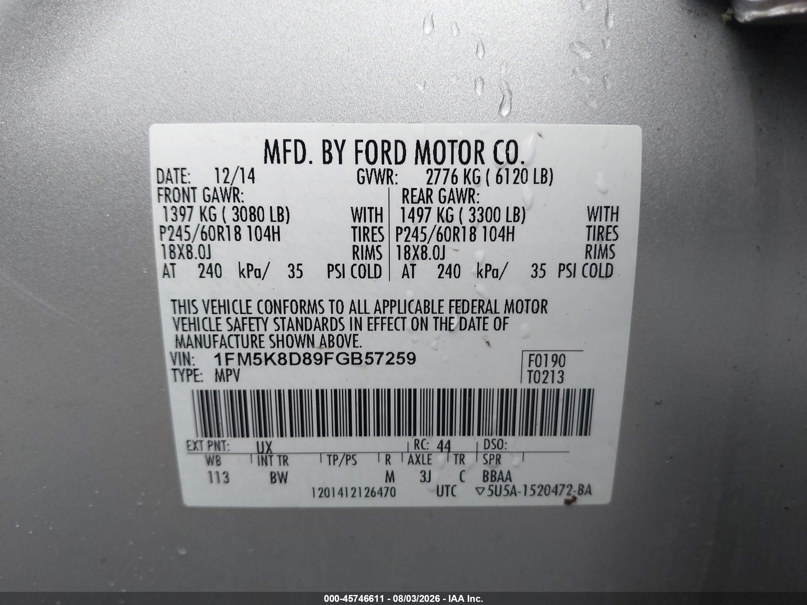 2015 Ford Explorer Xlt Silver vin: 1FM5K8D89FGB57259