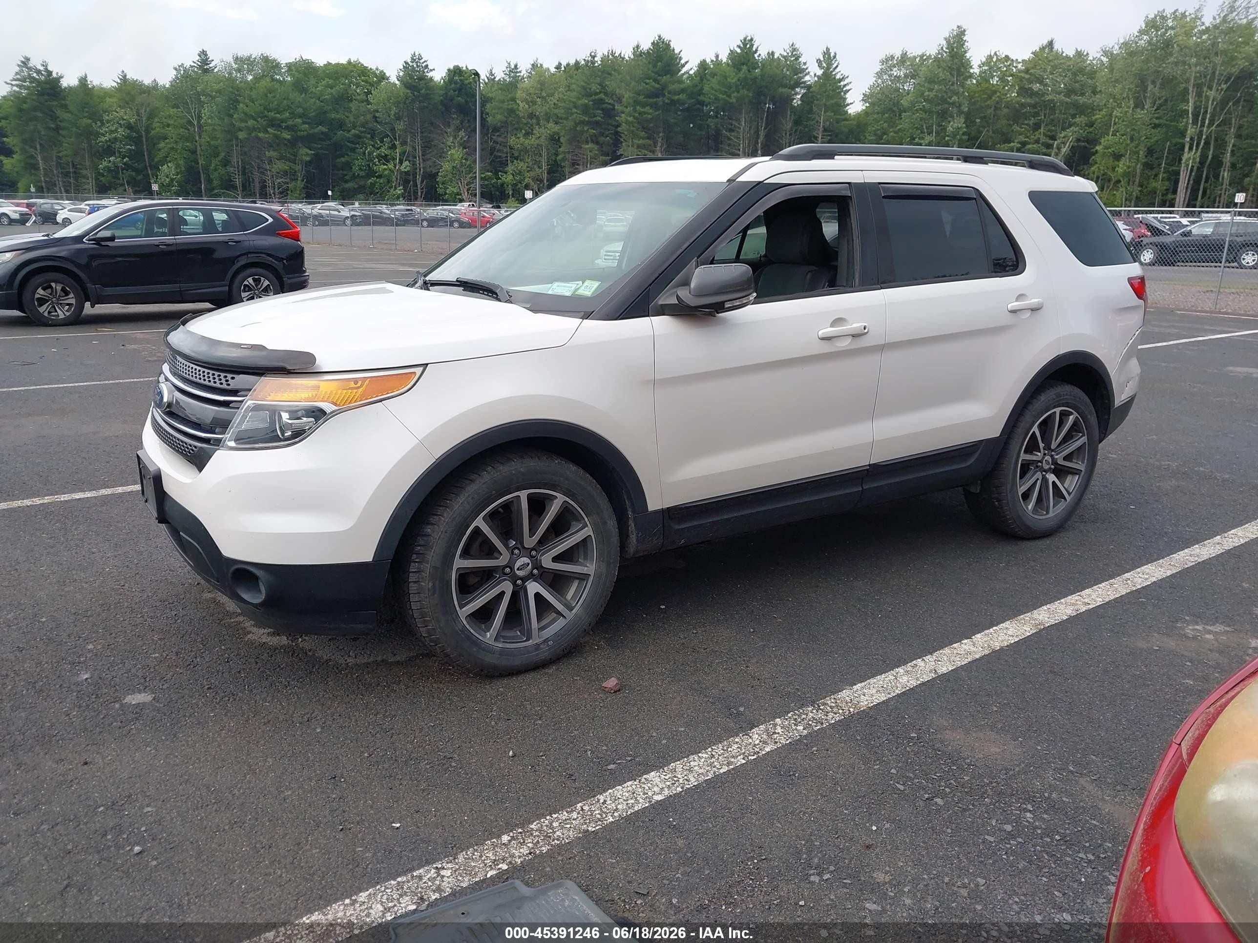 2015 Ford Explorer Xlt White vin: 1FM5K8D89FGB94036