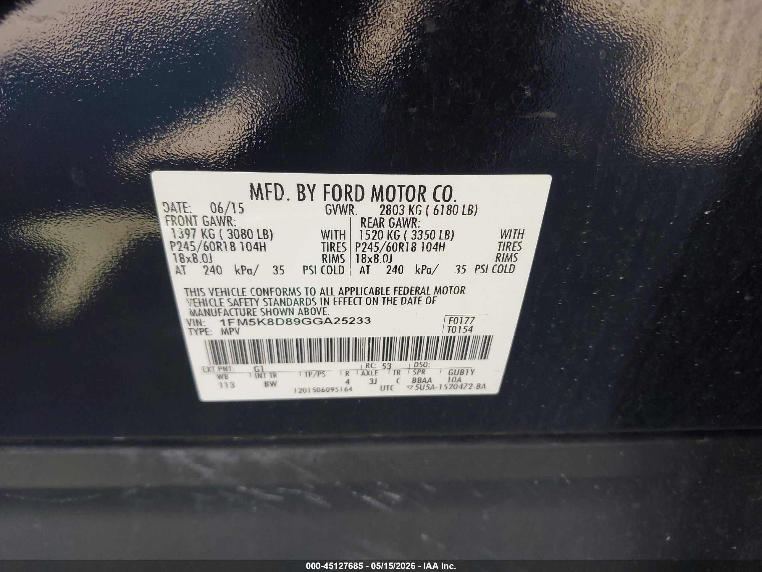 2016 Ford Explorer Xlt Черный vin: 1FM5K8D89GGA25233