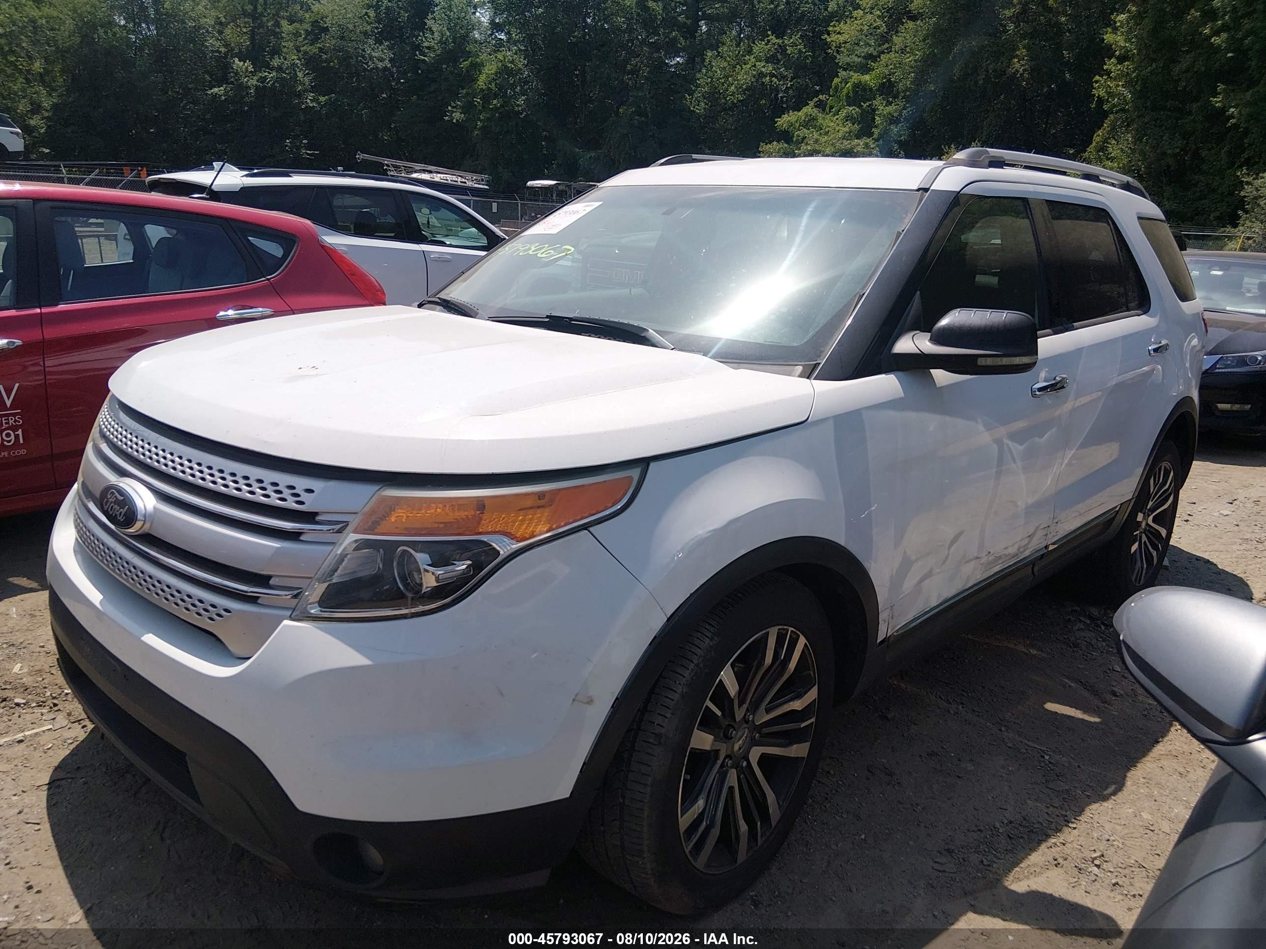 2013 Ford Explorer Xlt White vin: 1FM5K8D8XDGA27245