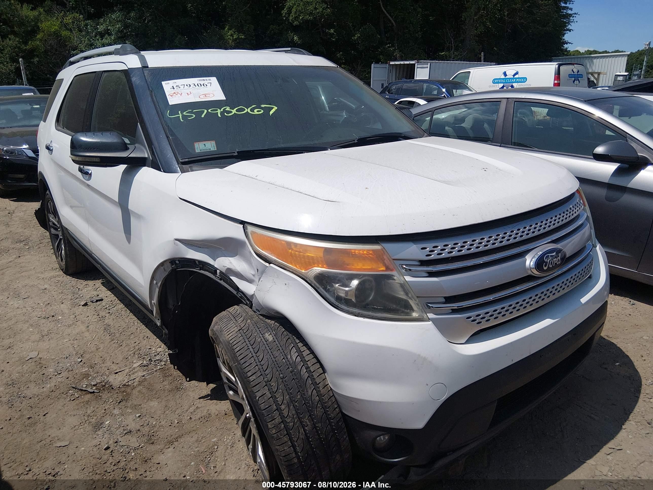 2013 Ford Explorer Xlt White vin: 1FM5K8D8XDGA27245