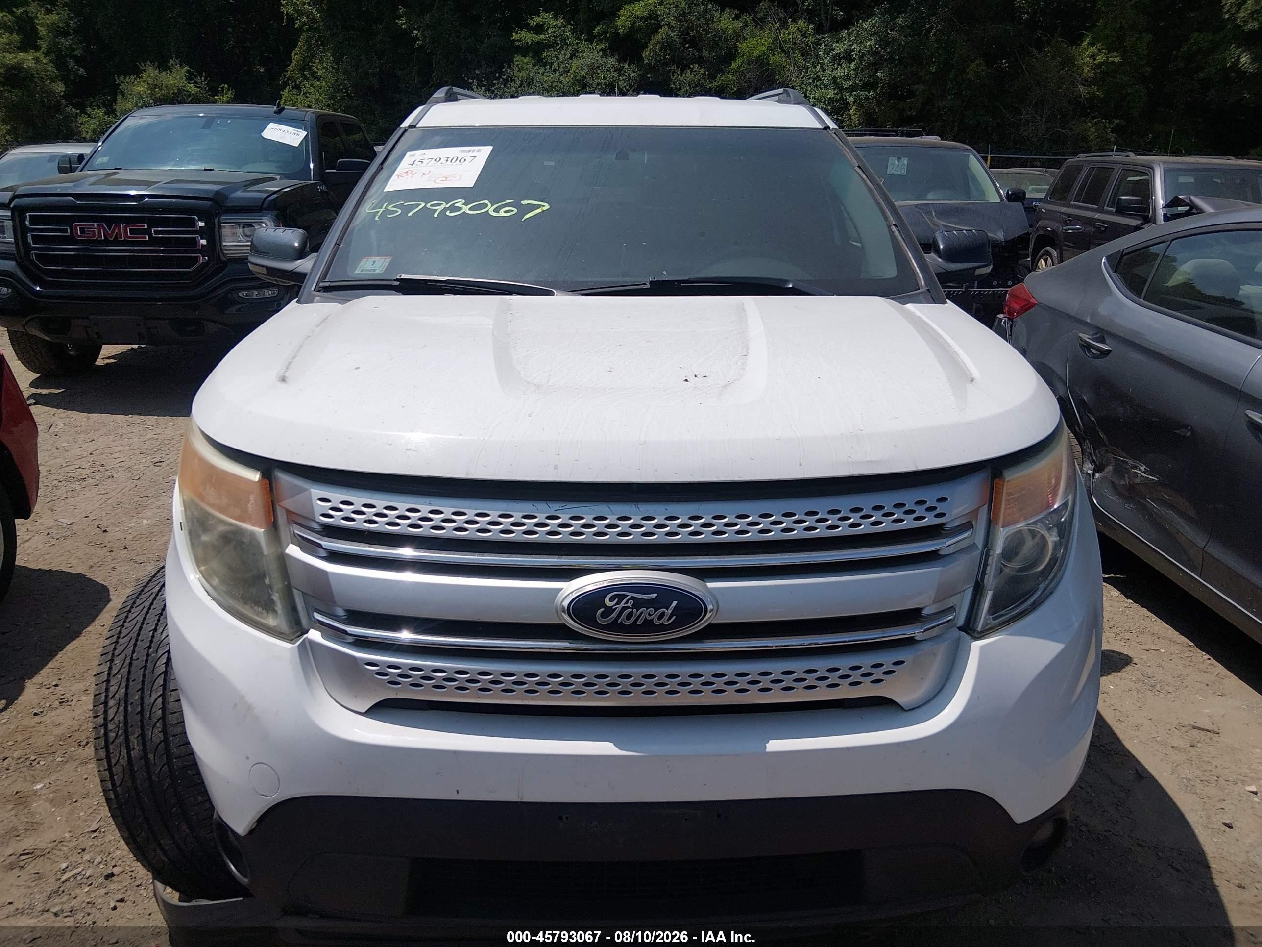 2013 Ford Explorer Xlt White vin: 1FM5K8D8XDGA27245