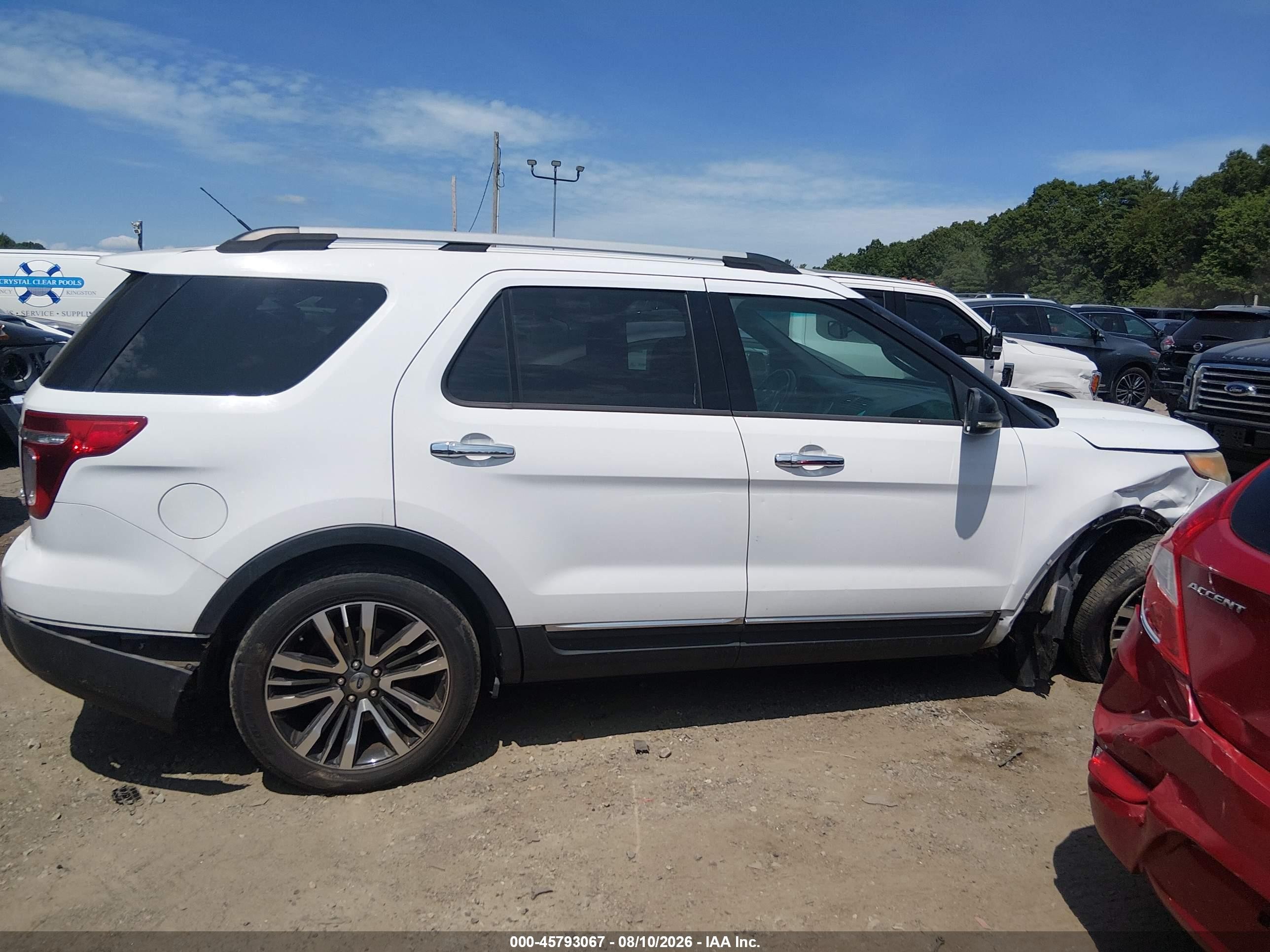 2013 Ford Explorer Xlt White vin: 1FM5K8D8XDGA27245