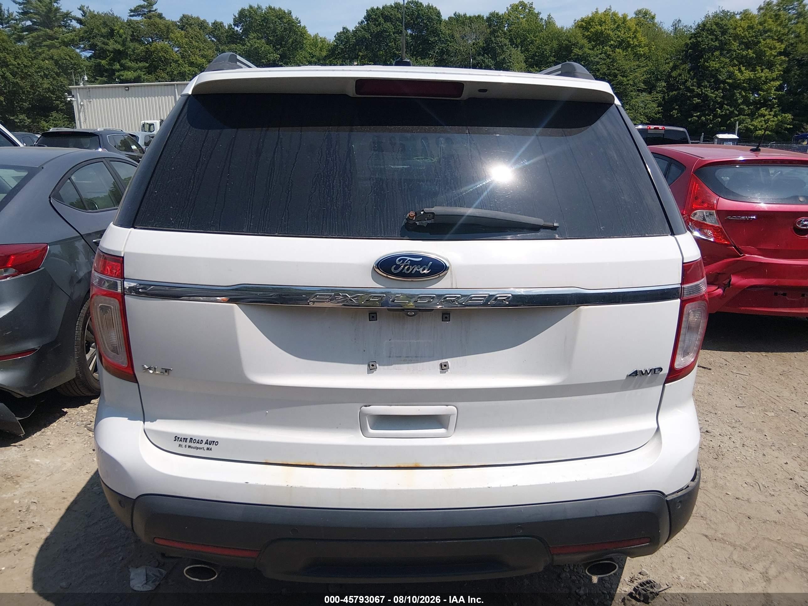 2013 Ford Explorer Xlt White vin: 1FM5K8D8XDGA27245