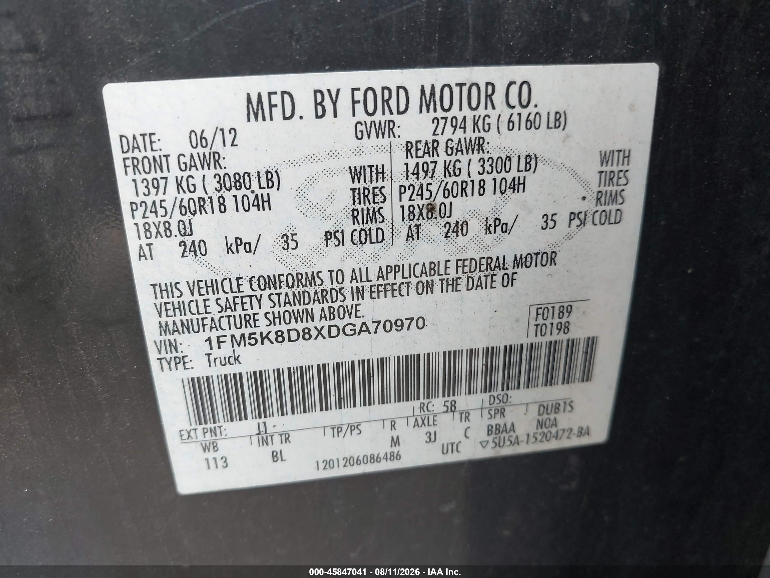 2013 Ford Explorer Xlt Dark Brown vin: 1FM5K8D8XDGA70970