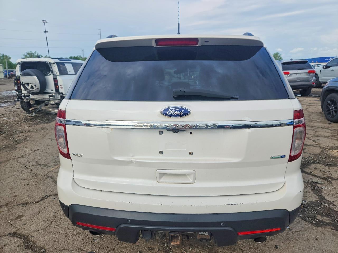 2013 Ford Explorer Xlt White vin: 1FM5K8D8XDGC29003