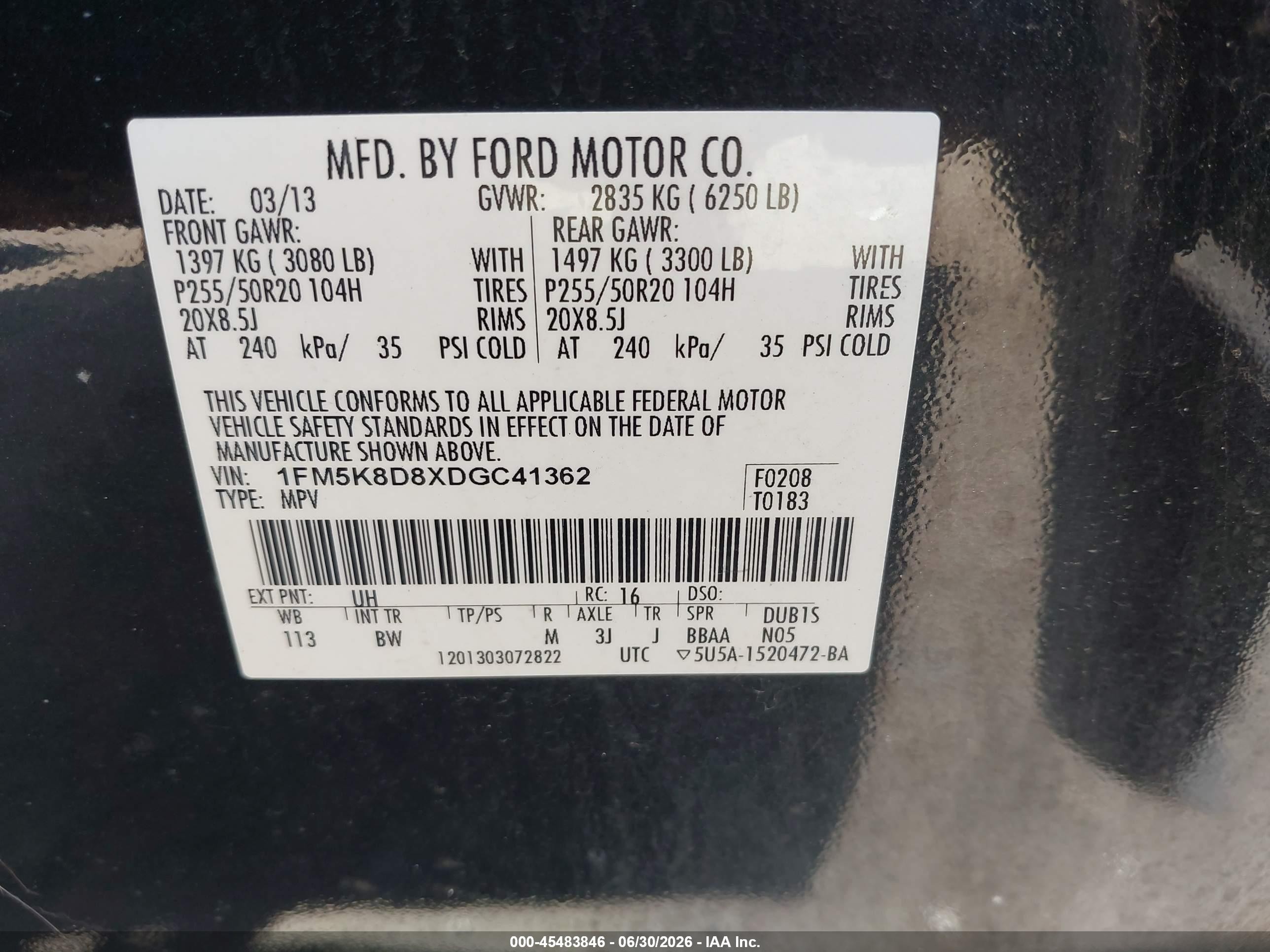 2013 Ford Explorer Xlt Black vin: 1FM5K8D8XDGC41362