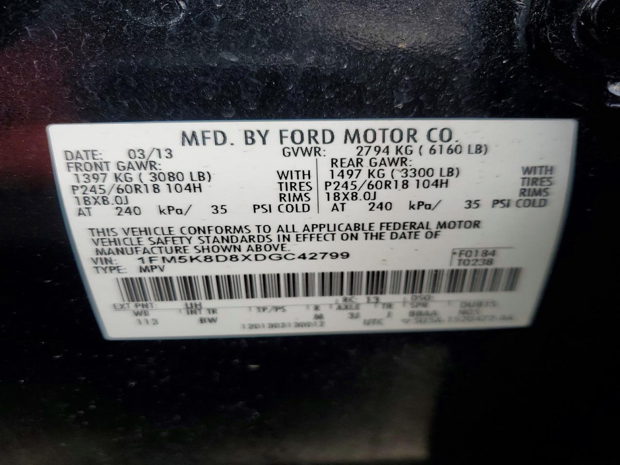 2013 Ford Explorer Xlt Black vin: 1FM5K8D8XDGC42799