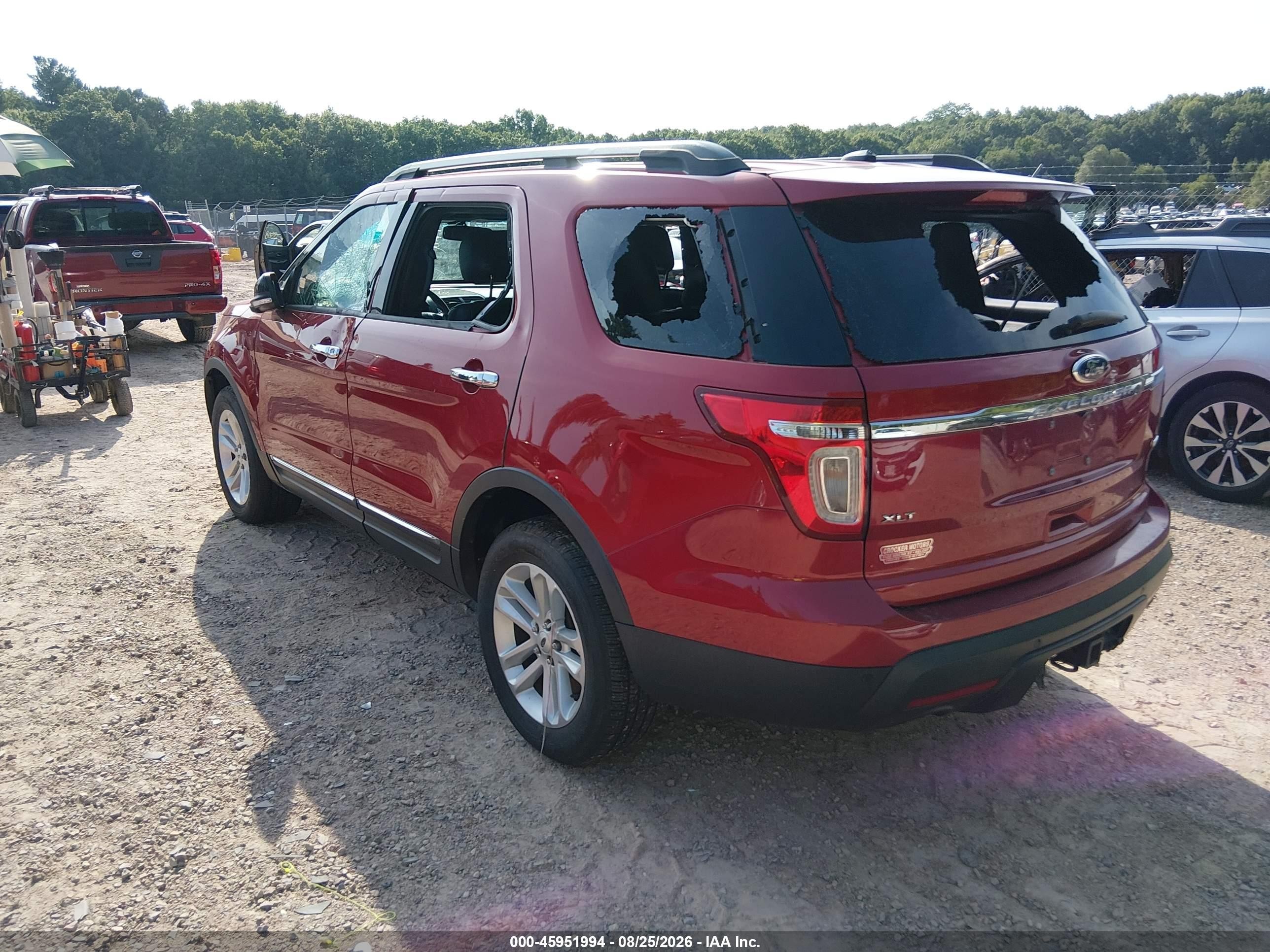2013 Ford Explorer Xlt Red vin: 1FM5K8D8XDGC48232