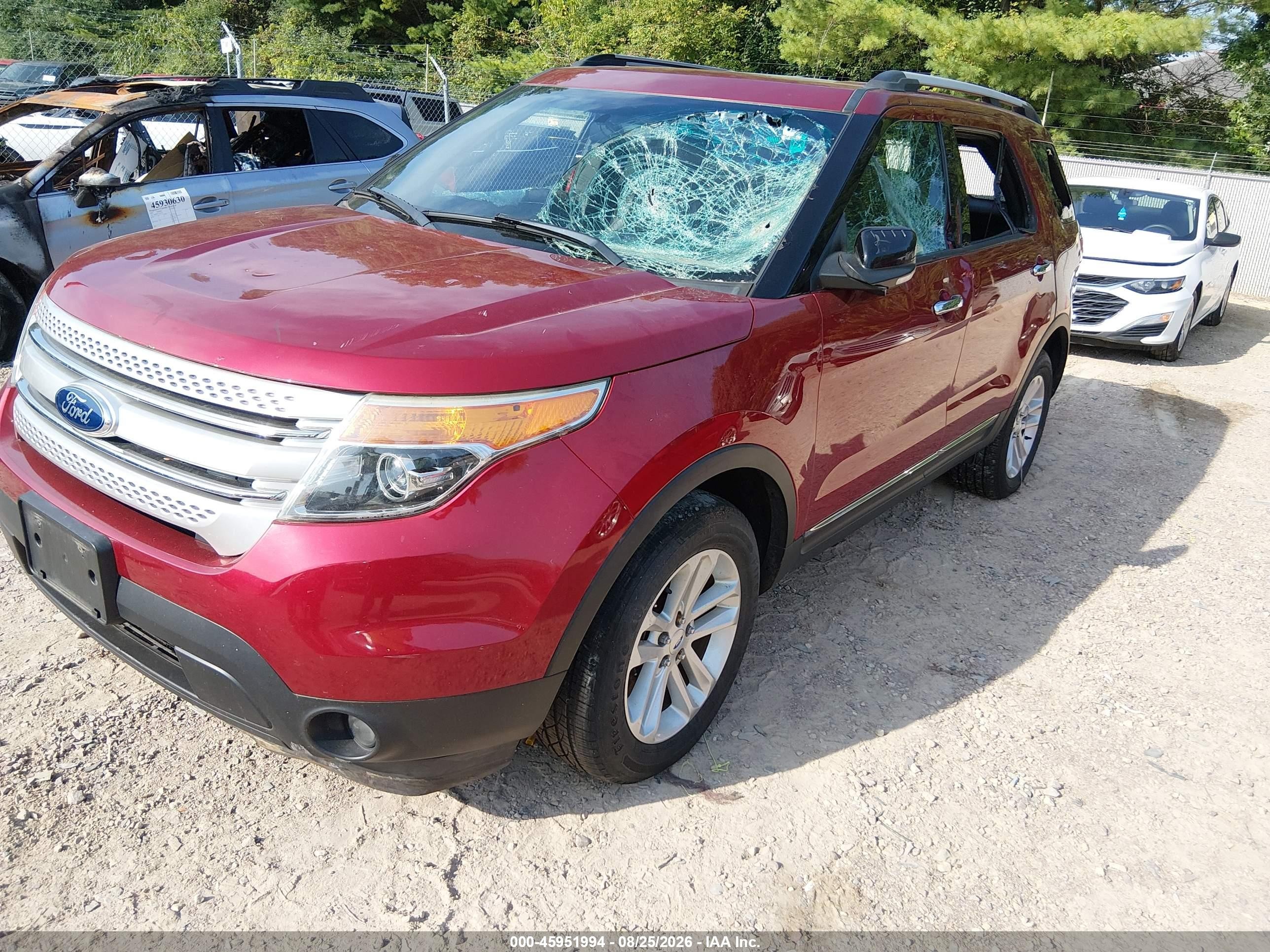 2013 Ford Explorer Xlt Red vin: 1FM5K8D8XDGC48232