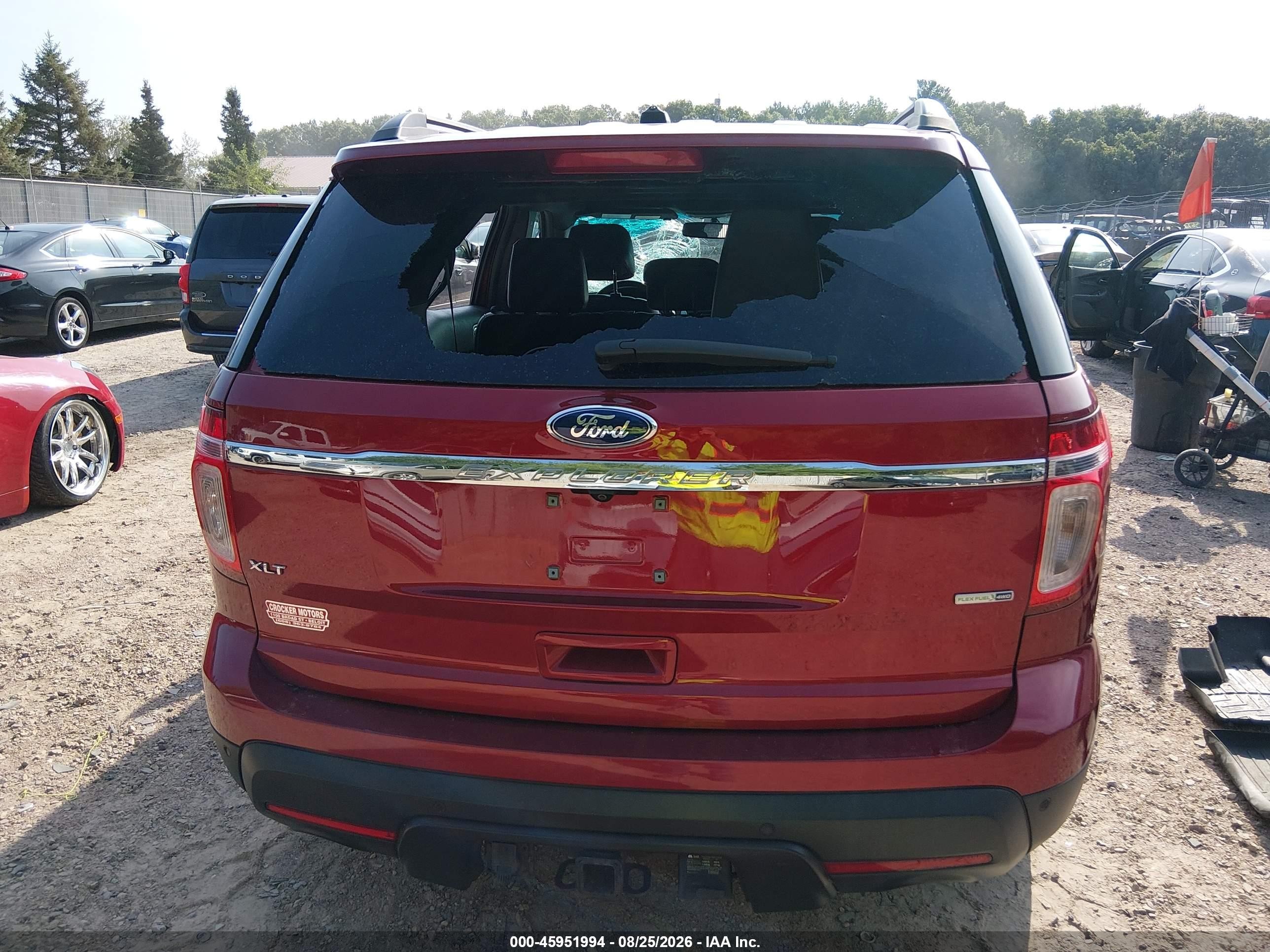 2013 Ford Explorer Xlt Red vin: 1FM5K8D8XDGC48232