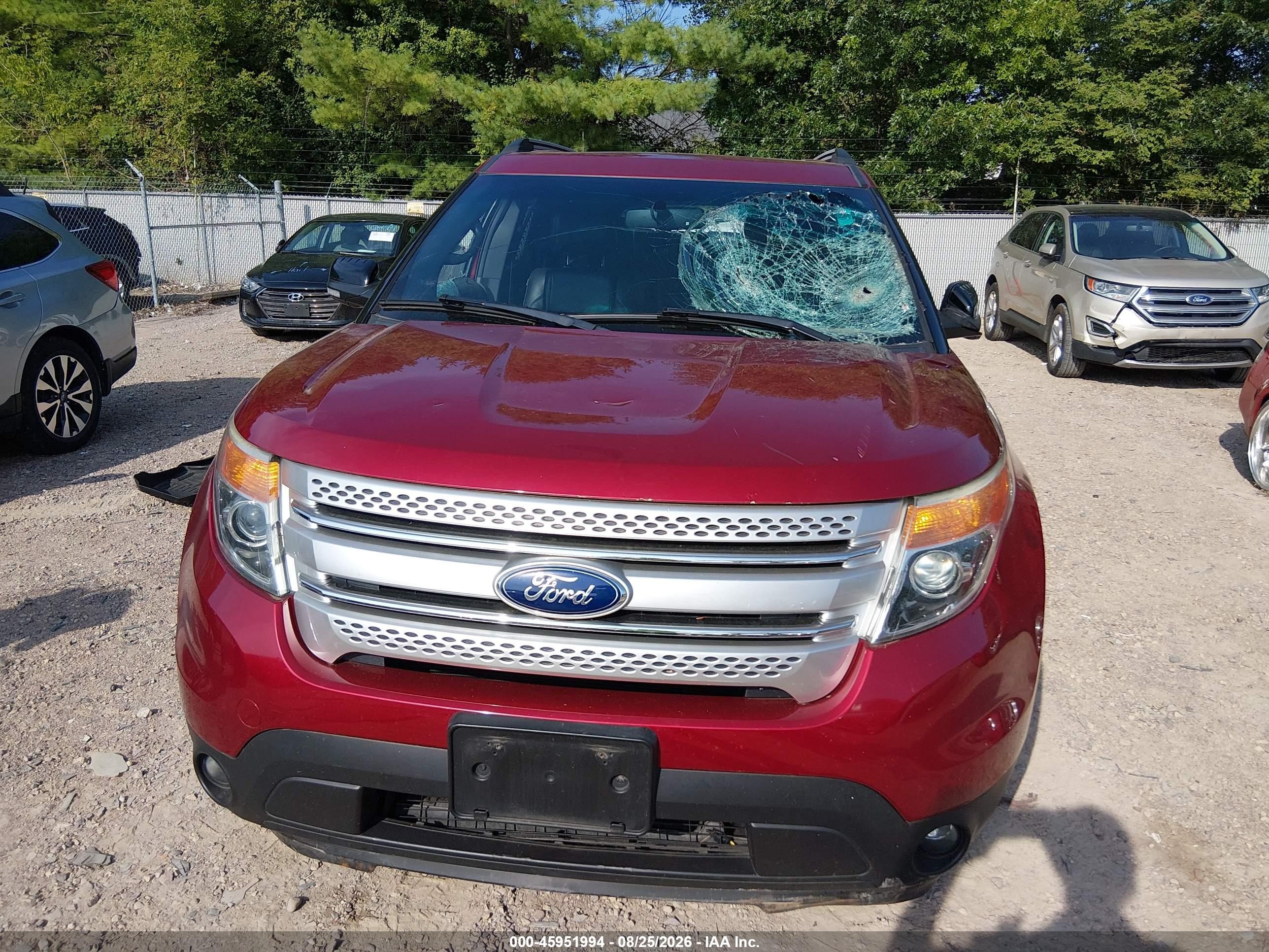 2013 Ford Explorer Xlt Red vin: 1FM5K8D8XDGC48232