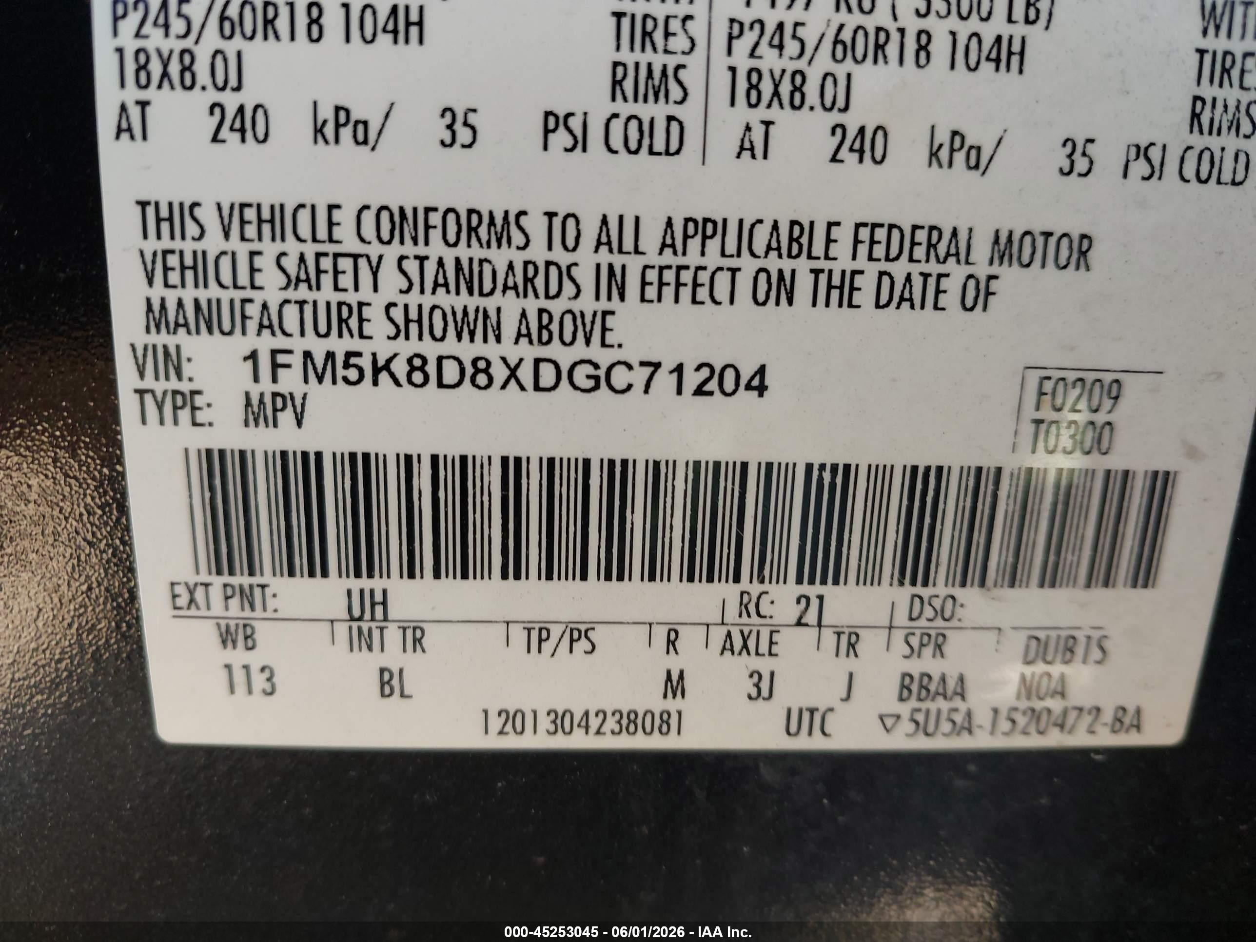 2013 Ford Explorer Xlt Black vin: 1FM5K8D8XDGC71204