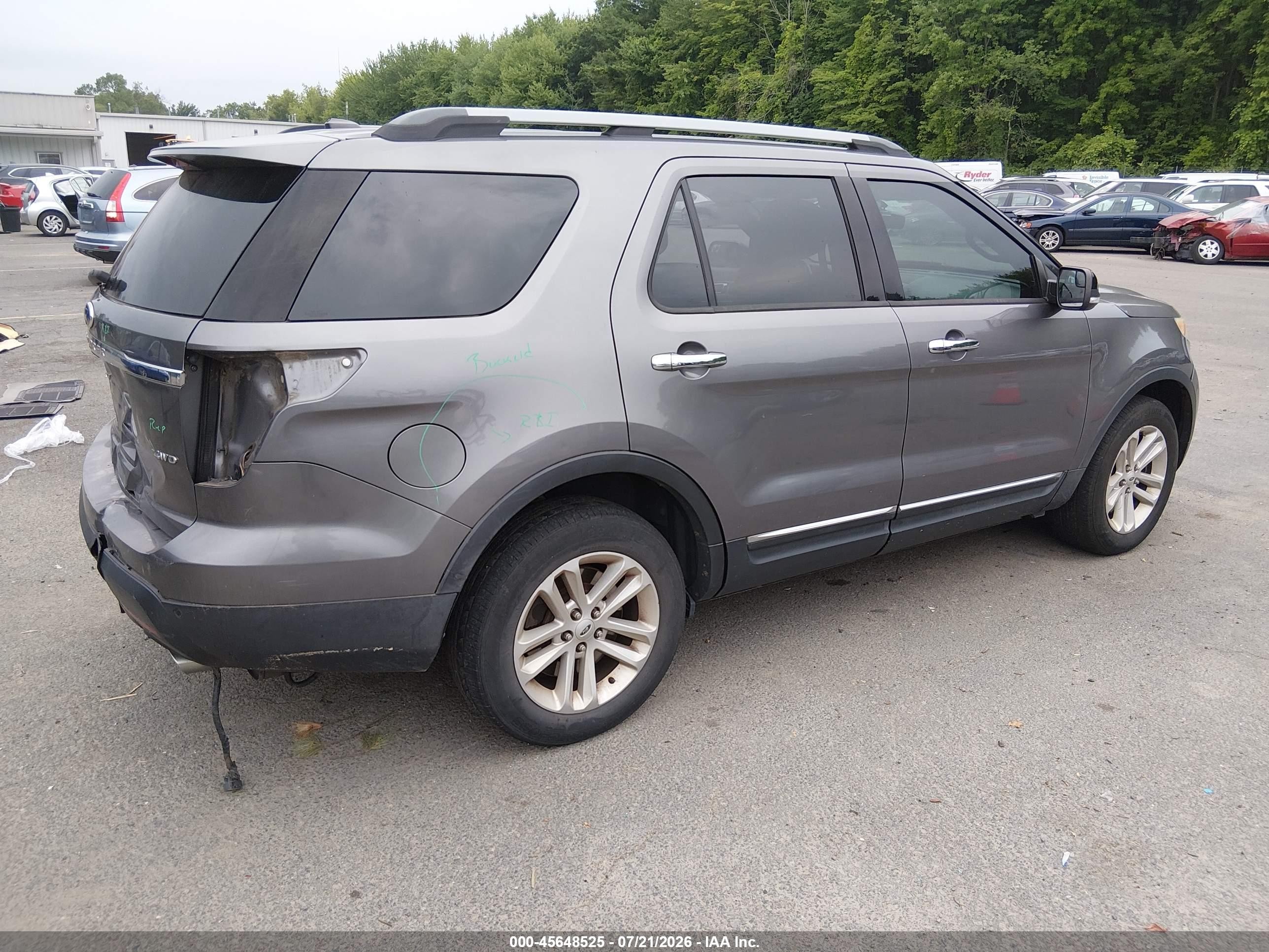 2014 Ford Explorer Xlt Gray vin: 1FM5K8D8XEGA46699