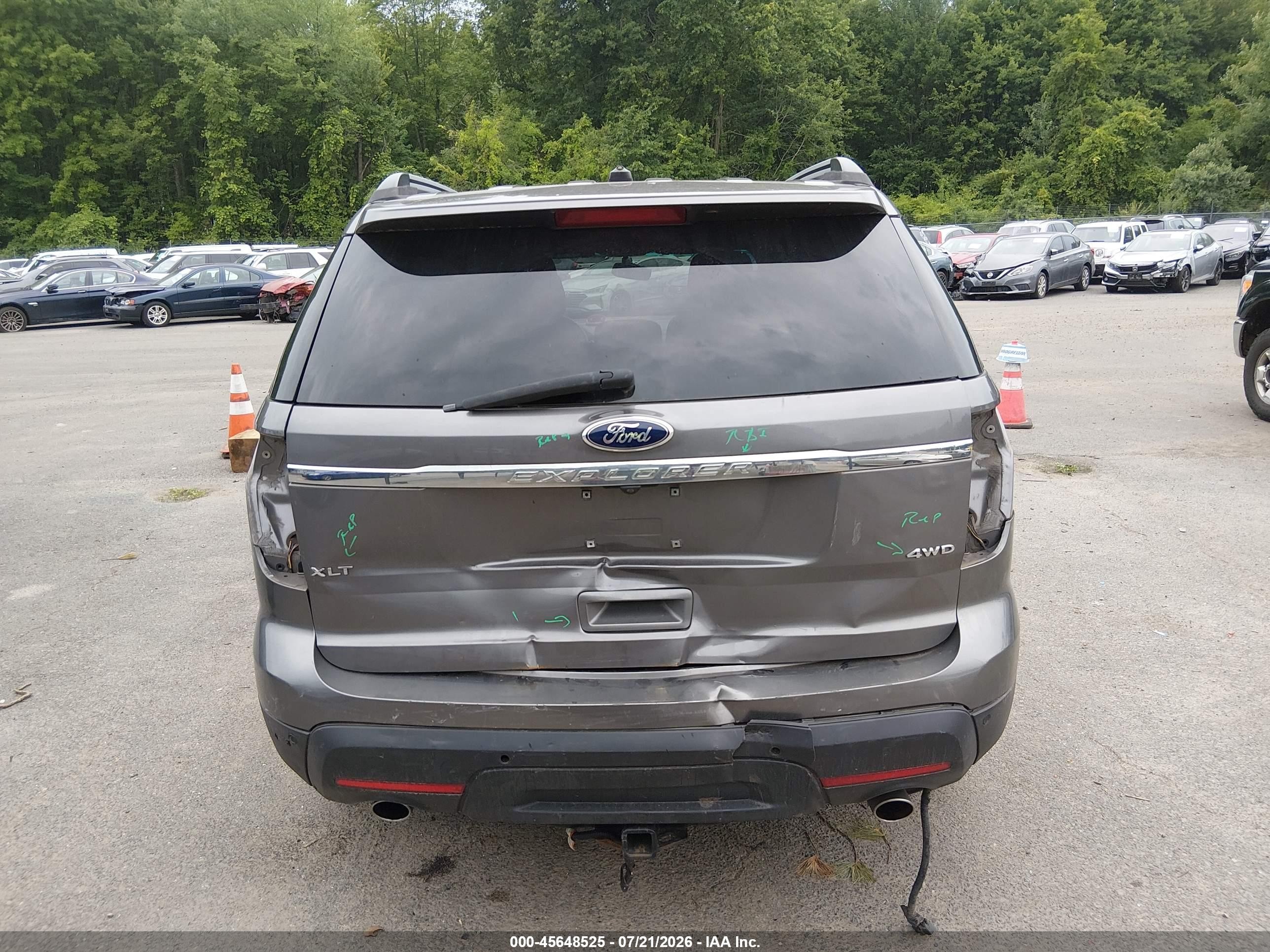 2014 Ford Explorer Xlt Gray vin: 1FM5K8D8XEGA46699