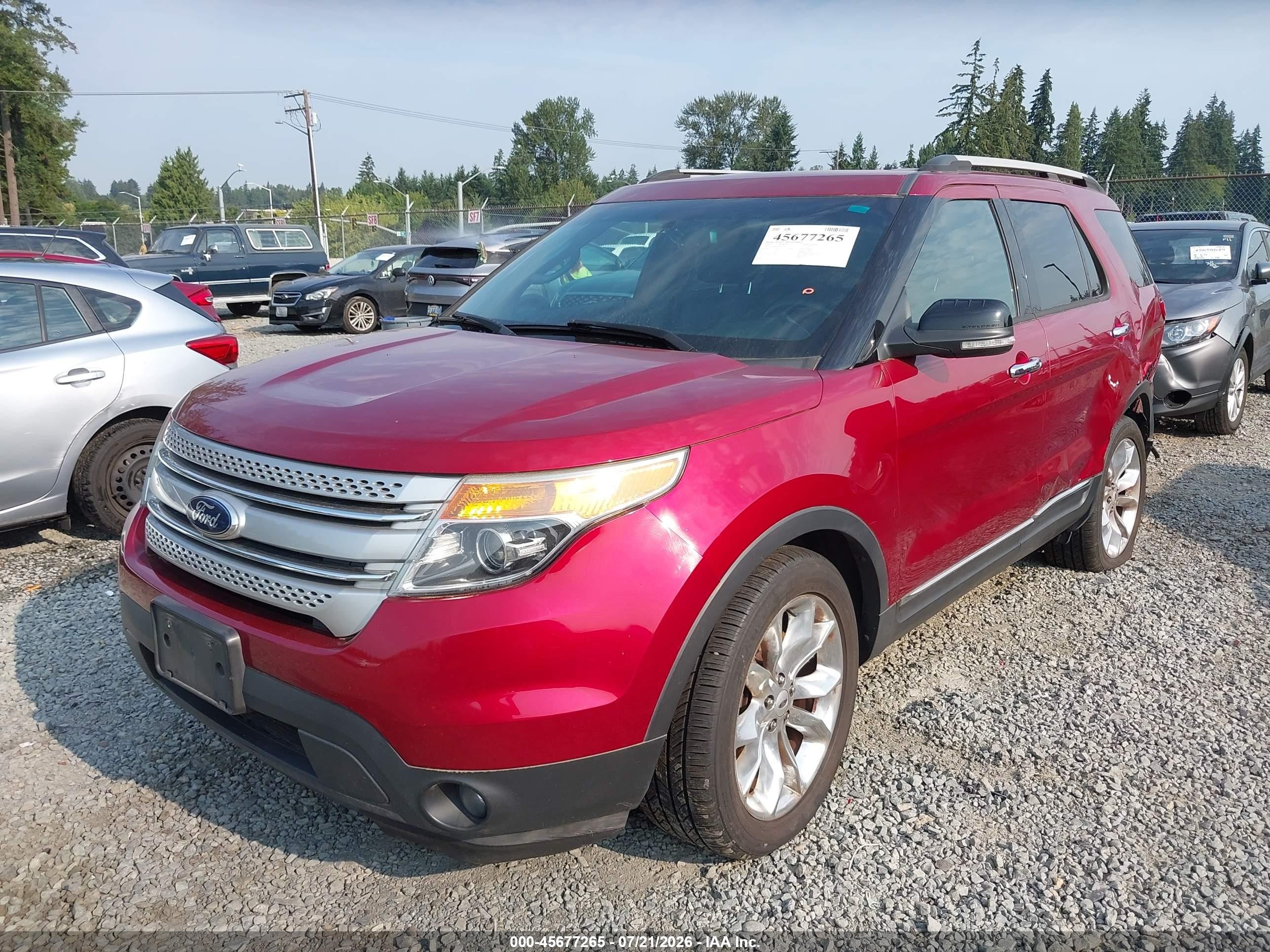 2014 Ford Explorer Xlt Red vin: 1FM5K8D8XEGA91335