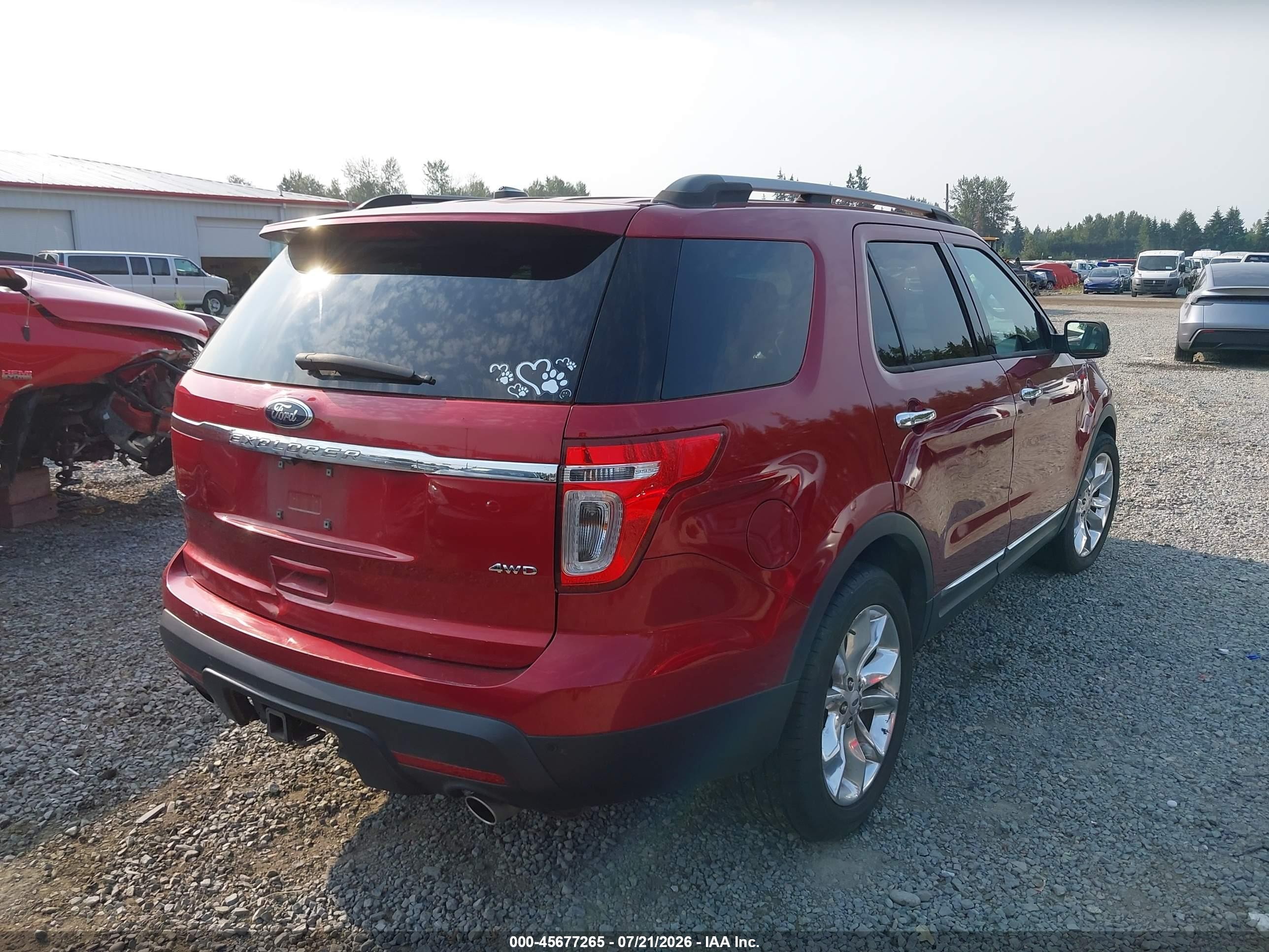 2014 Ford Explorer Xlt Red vin: 1FM5K8D8XEGA91335