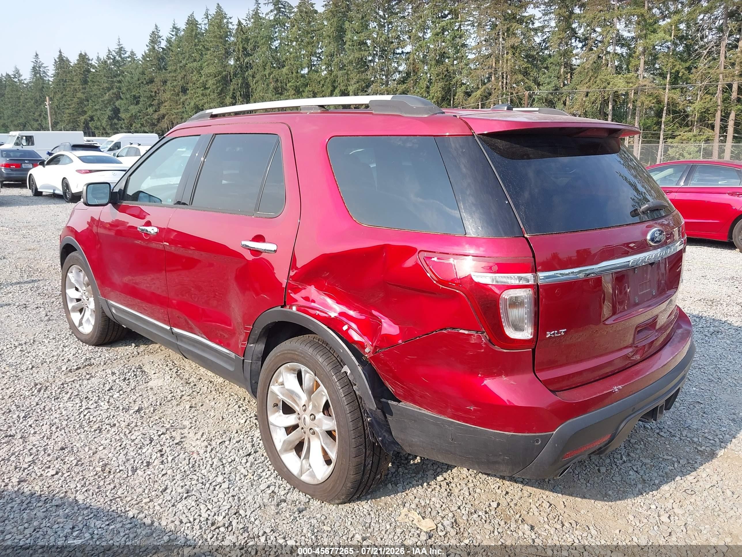 2014 Ford Explorer Xlt Red vin: 1FM5K8D8XEGA91335