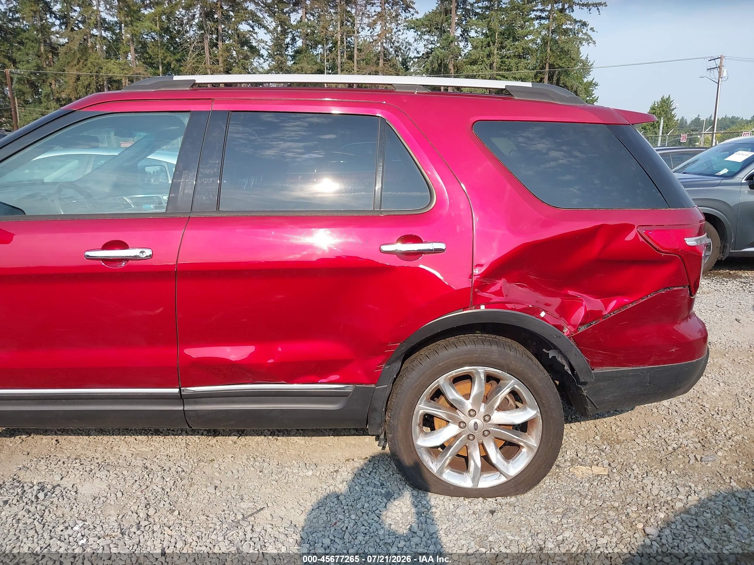 2014 Ford Explorer Xlt Red vin: 1FM5K8D8XEGA91335