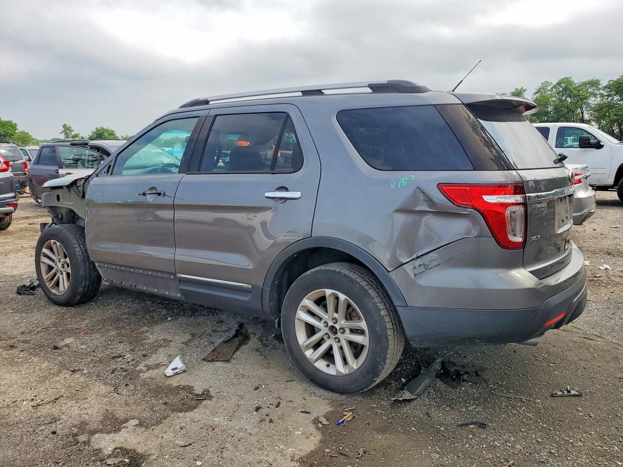 2014 Ford Explorer Xlt Gray vin: 1FM5K8D8XEGC19346