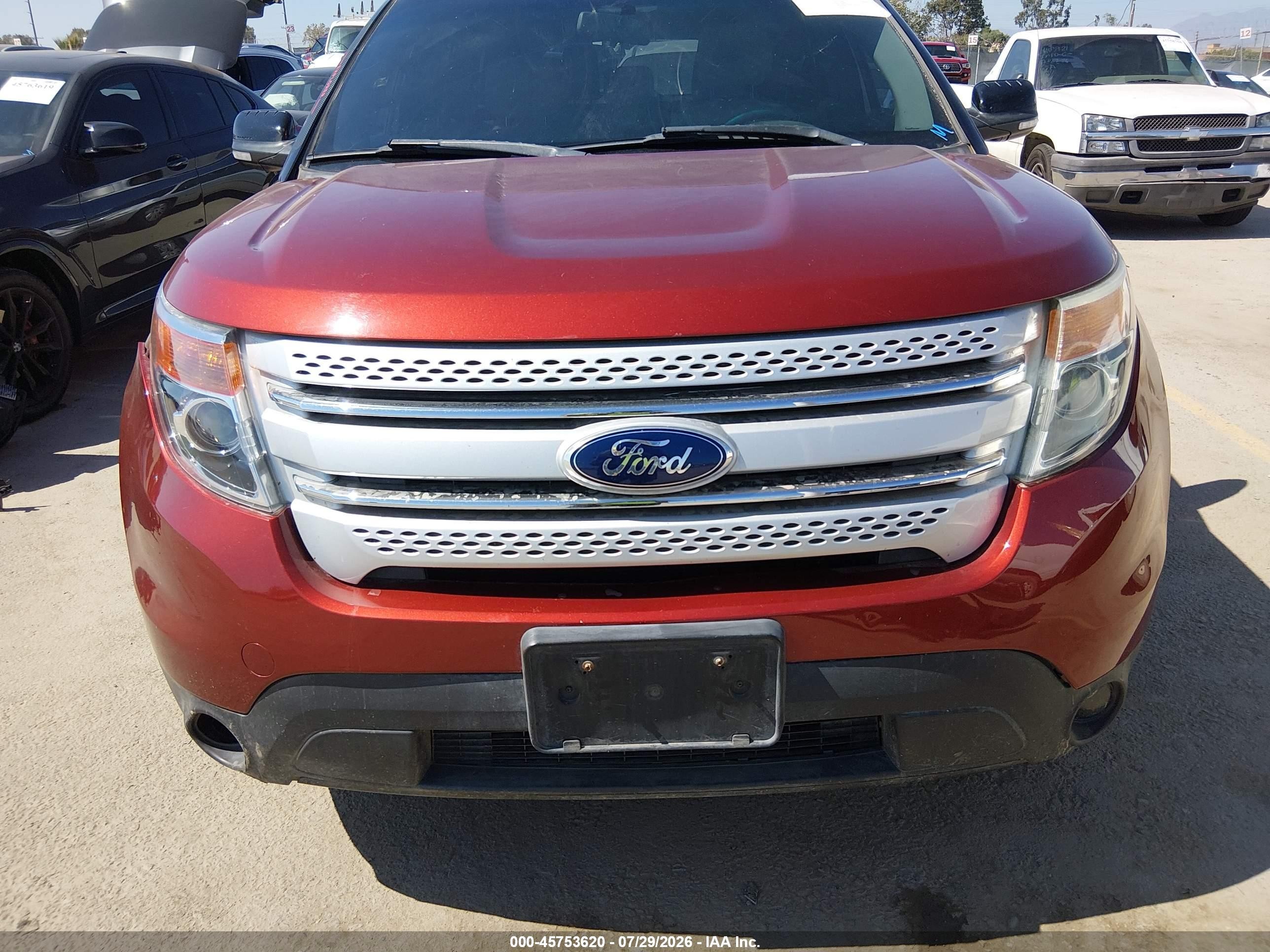 2014 Ford Explorer Xlt Red vin: 1FM5K8D8XEGC37622