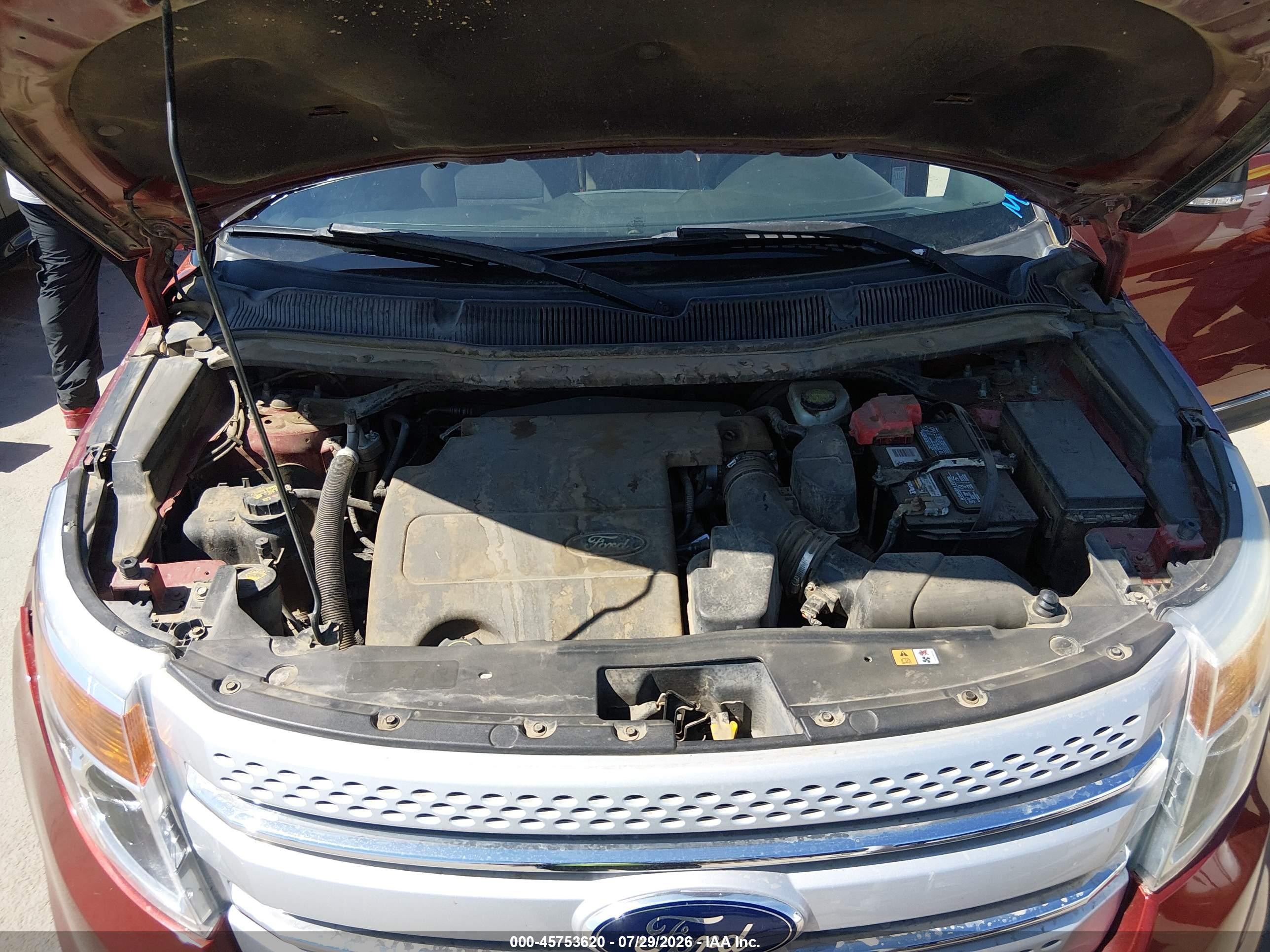 2014 Ford Explorer Xlt Red vin: 1FM5K8D8XEGC37622